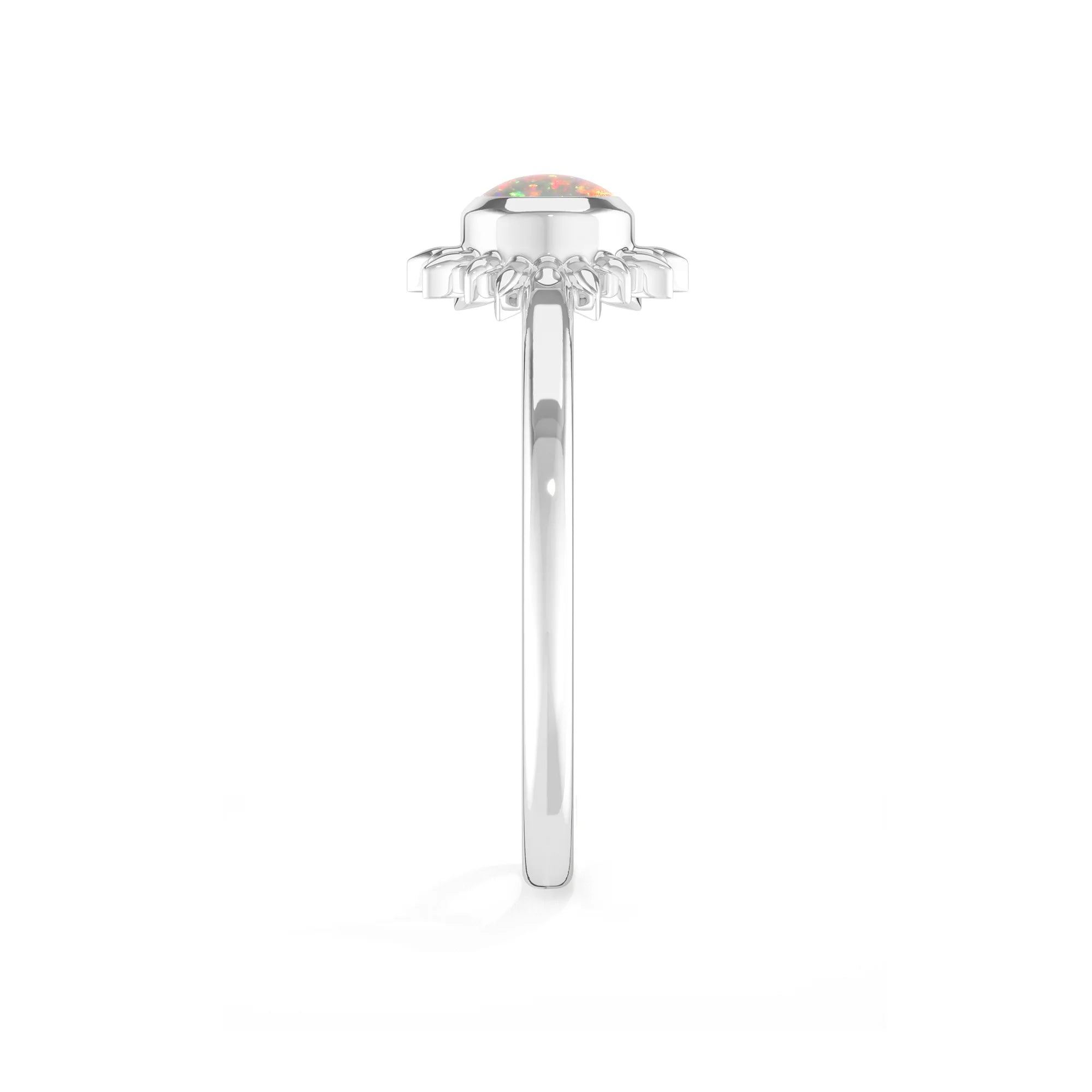 ethiopian-opal bezel-set ring