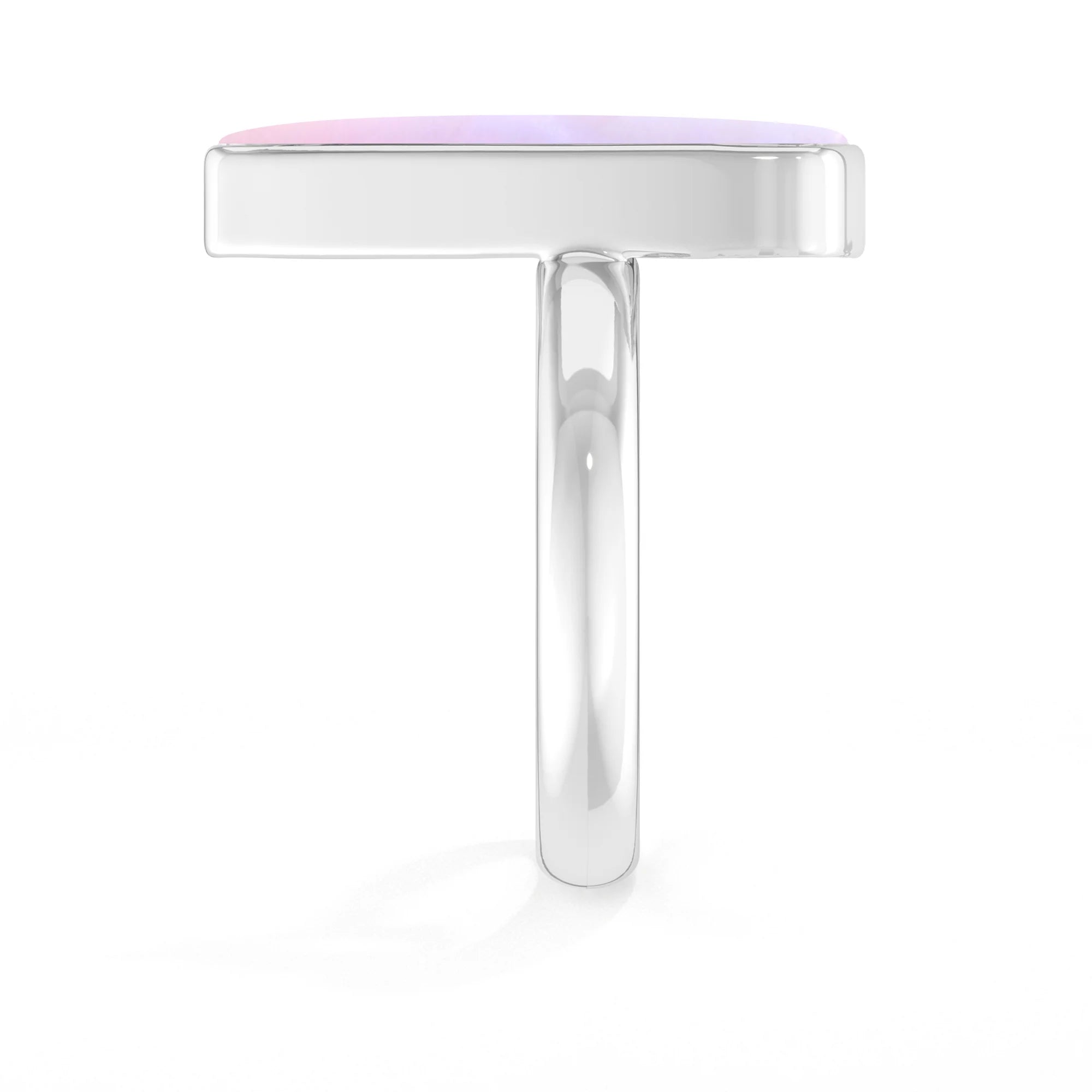 pink-moonstone bezel-set ring