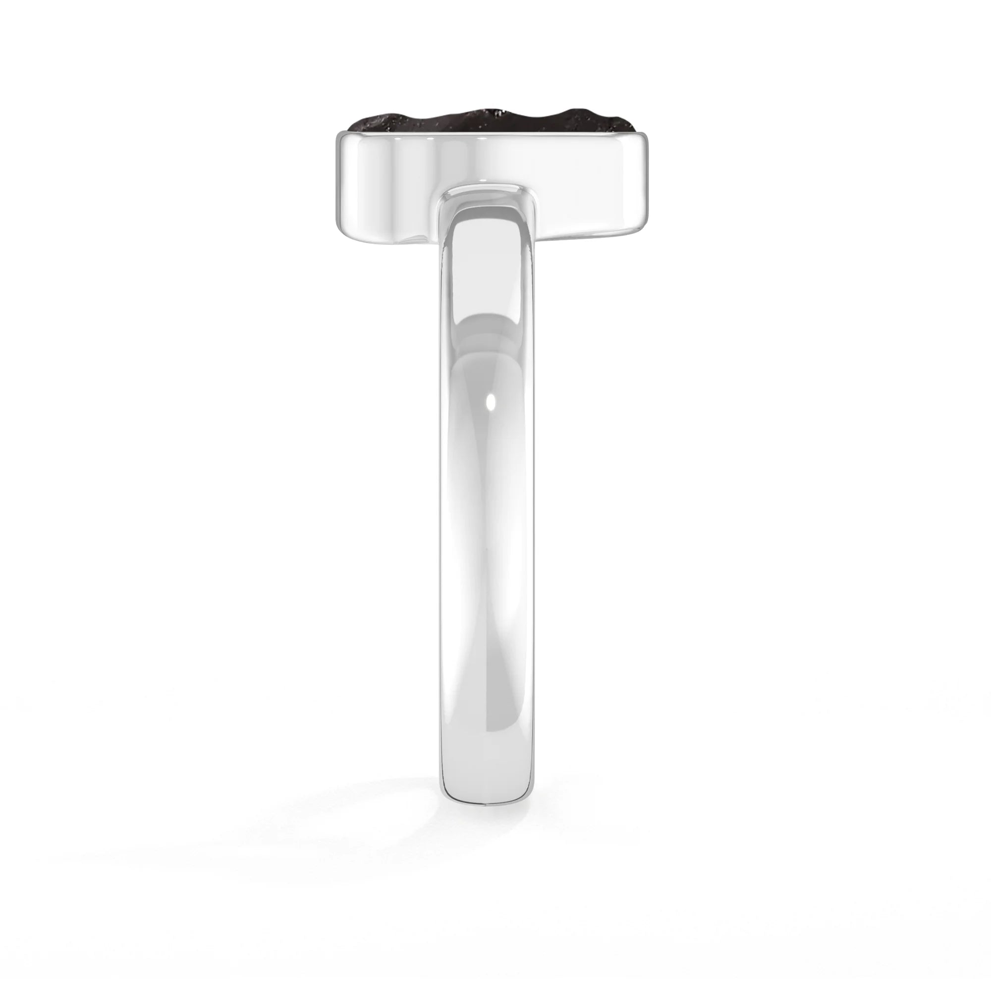 shungite bezel-set ring