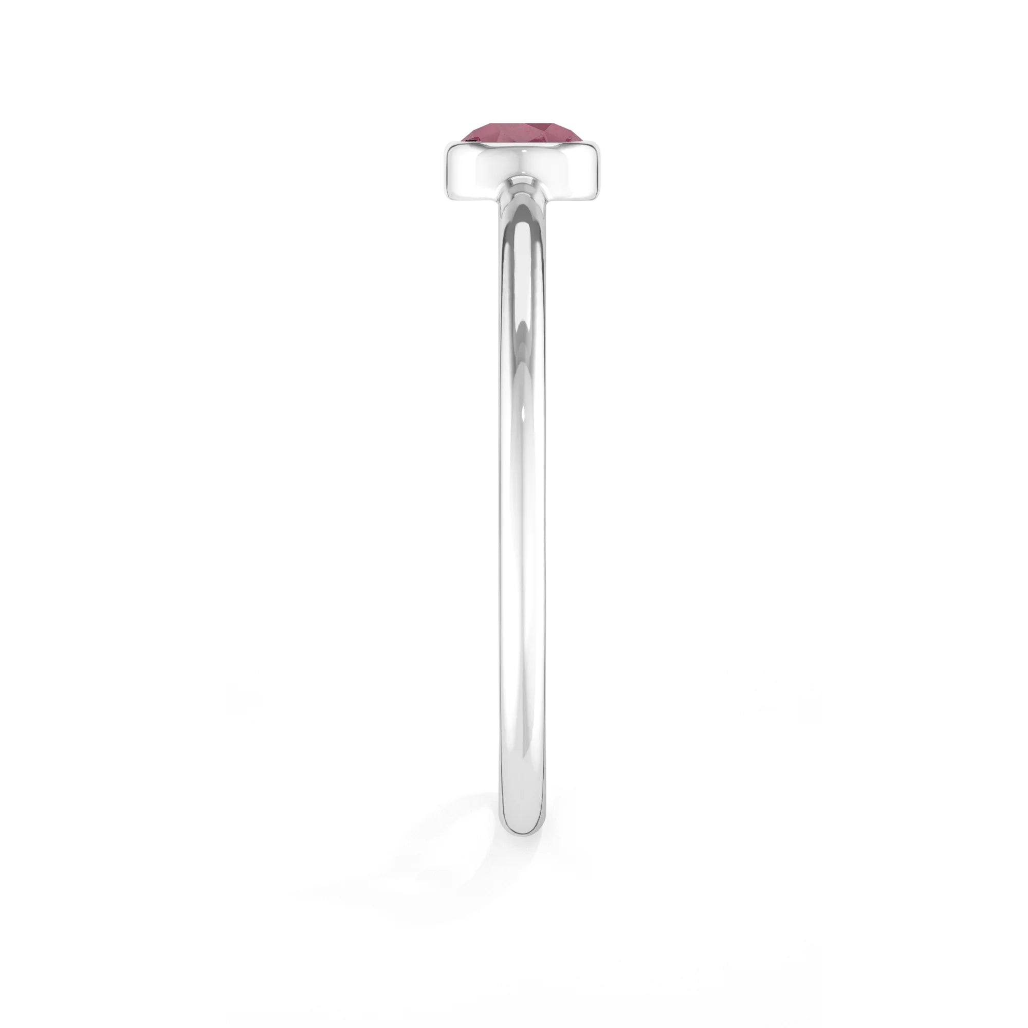 ruby stackable bezel-set ring