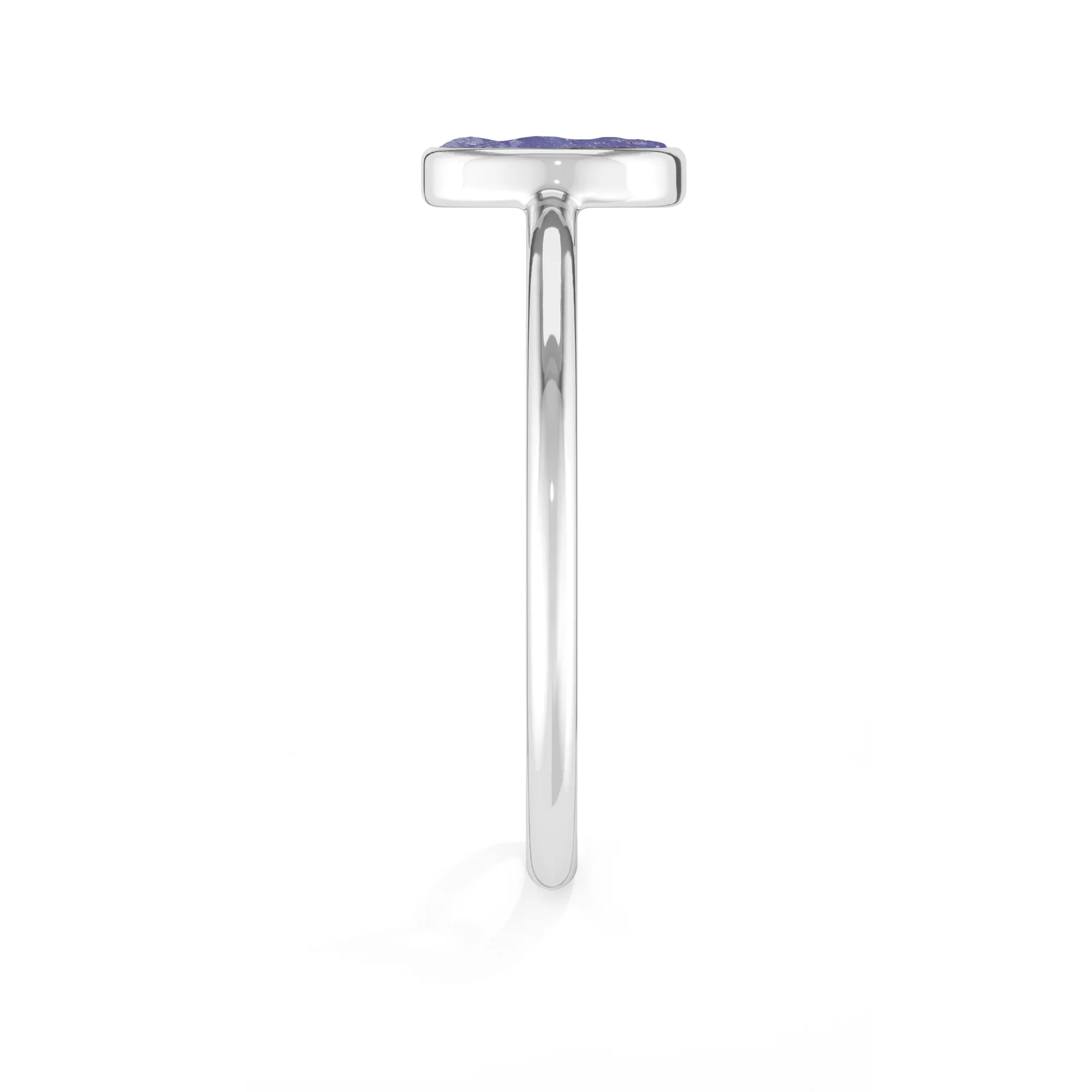 tanzanite stackable bezel-set ring