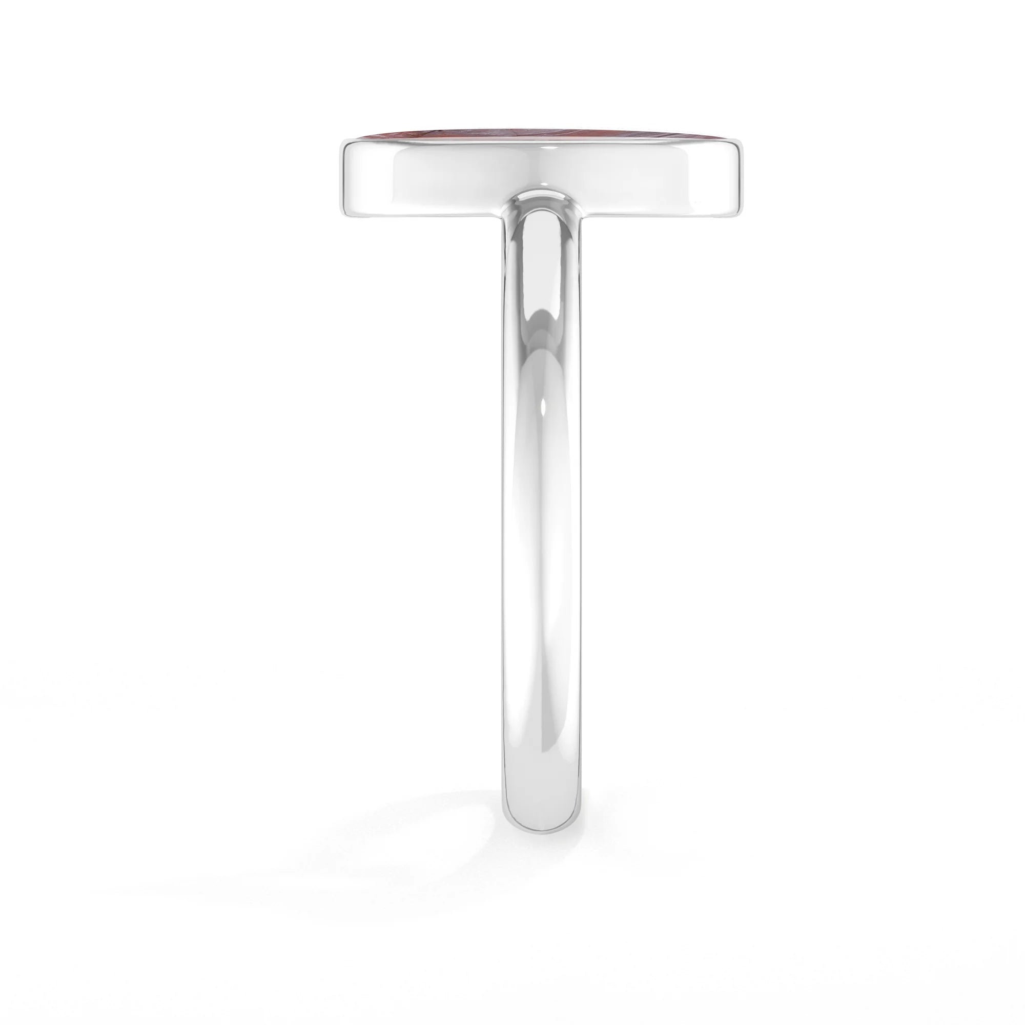 pink spiny-oyster bezel-set ring