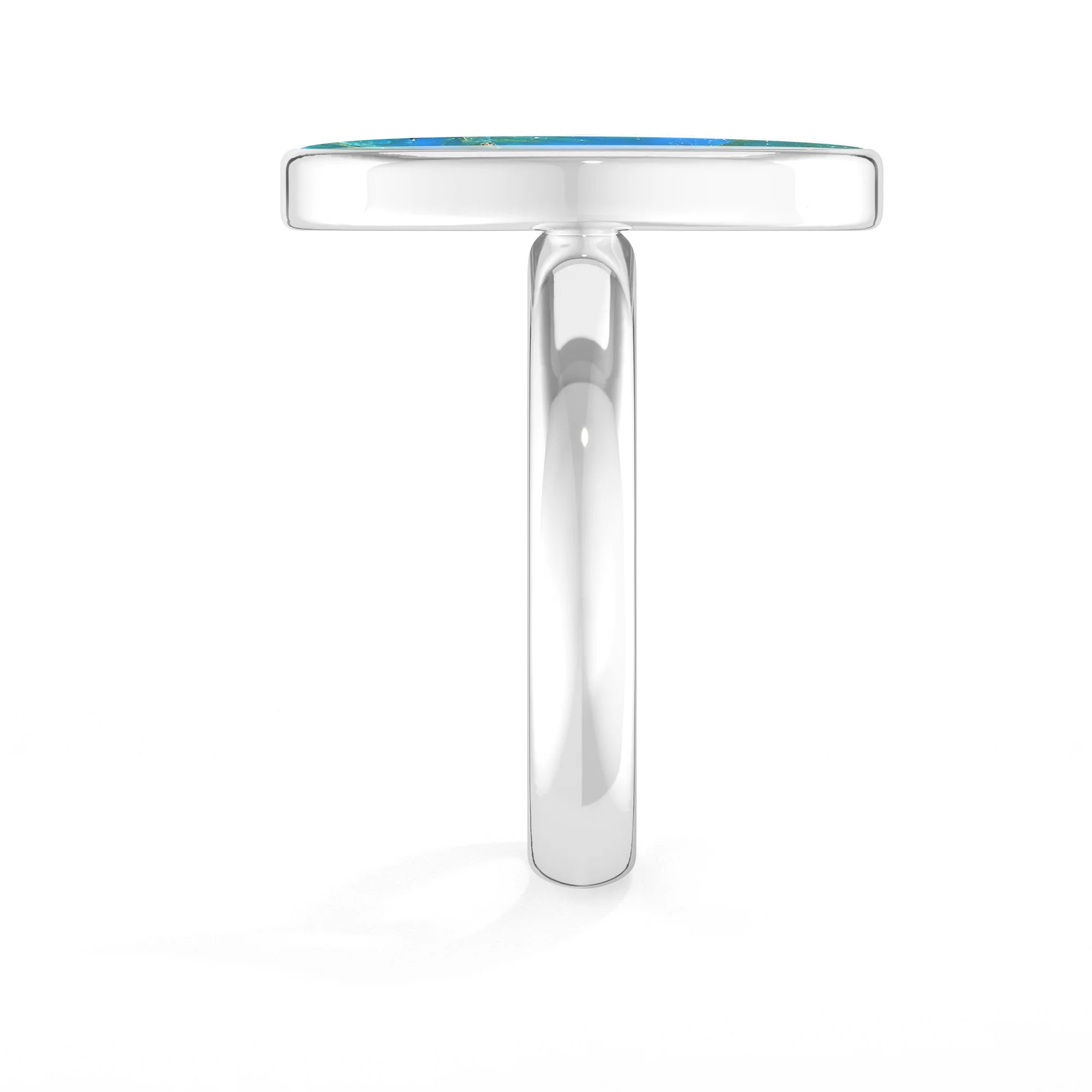 peruvian-opal bezel-set ring