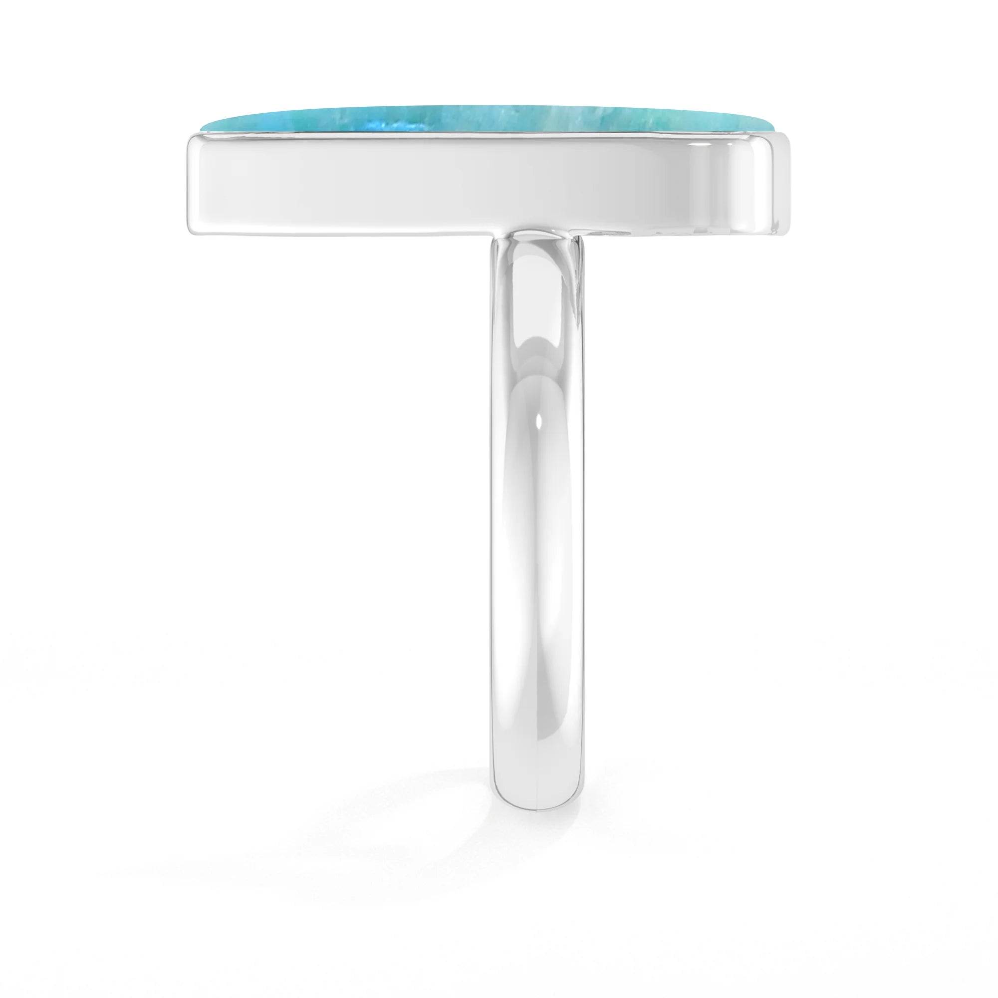 green-moonstone bezel-set ring