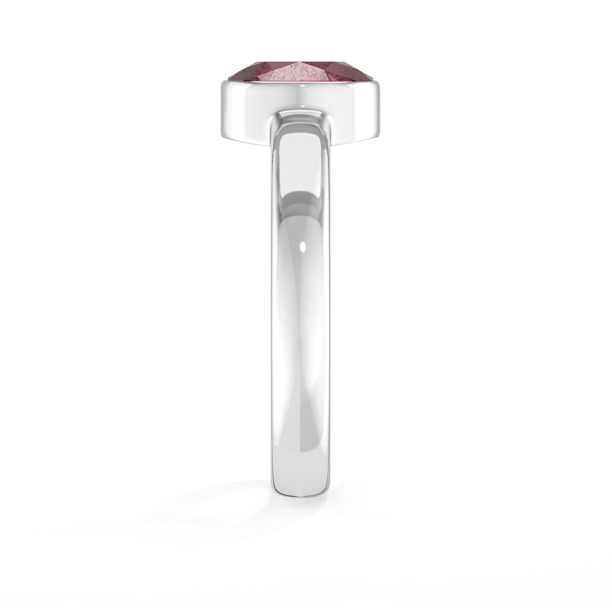 ruby bezel-set ring
