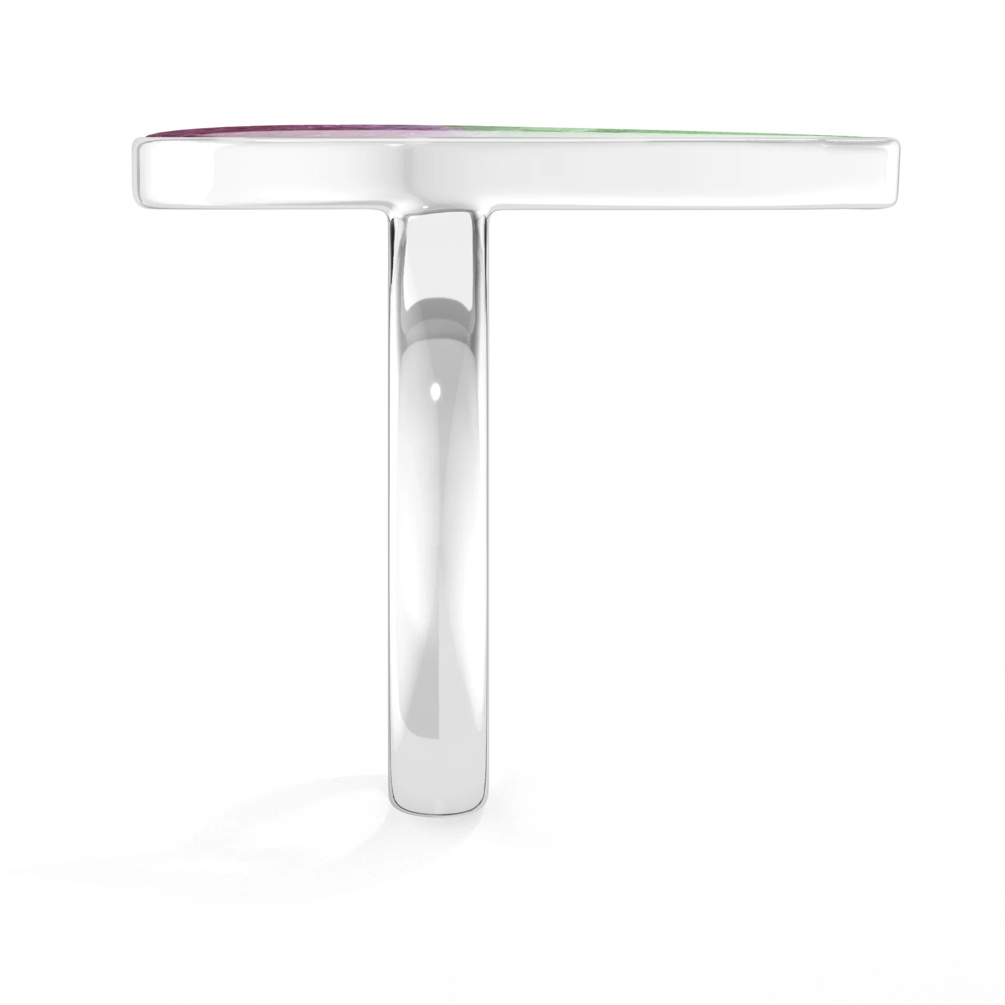 ruby-zoisite bezel-set ring