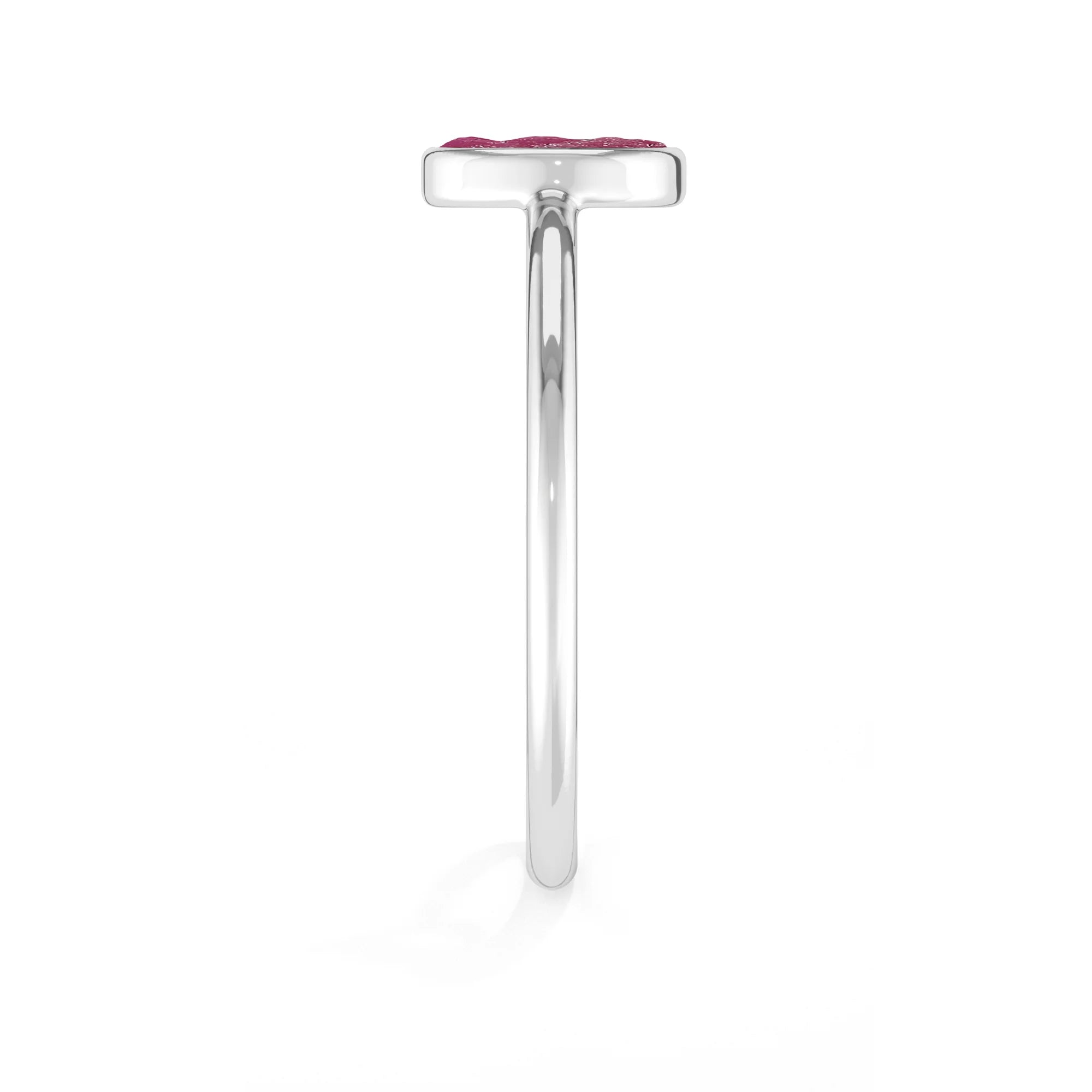 ruby stackable bezel-set ring