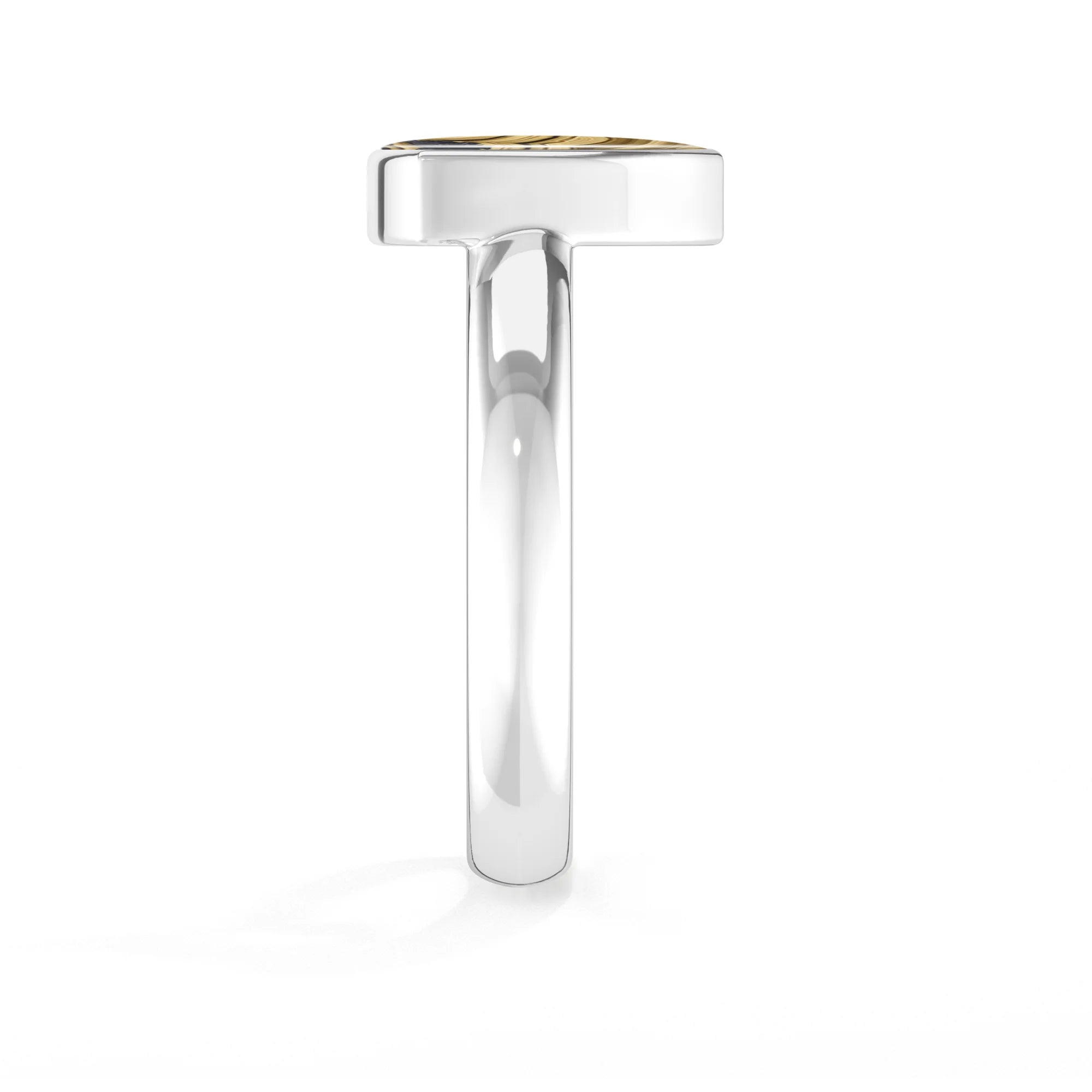 schalenblende bezel-set ring