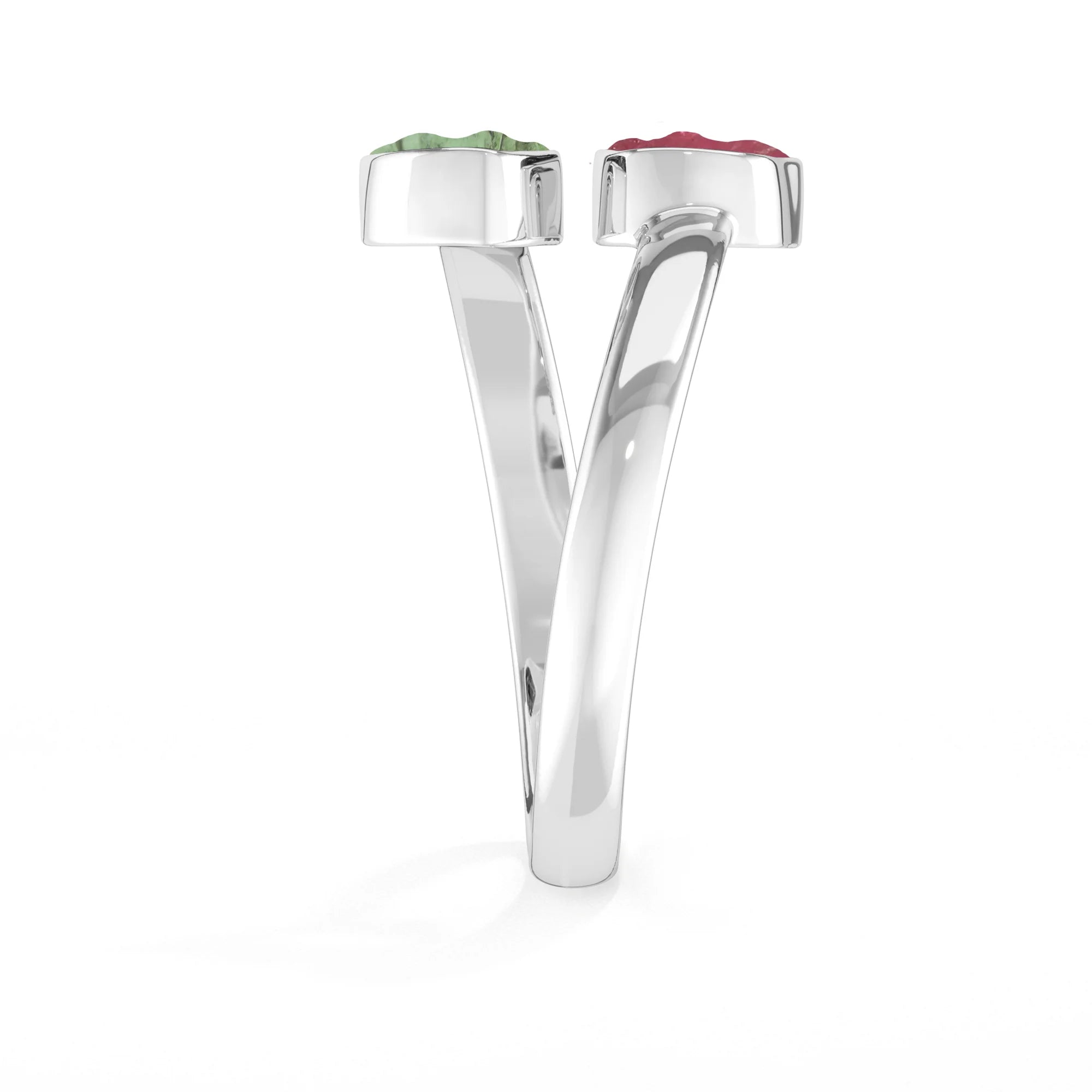 green tourmaline-pink tourmaline-pink ourmaline-pink ourmaline-pink ourmaline-pink ourmaline bezel-set ring