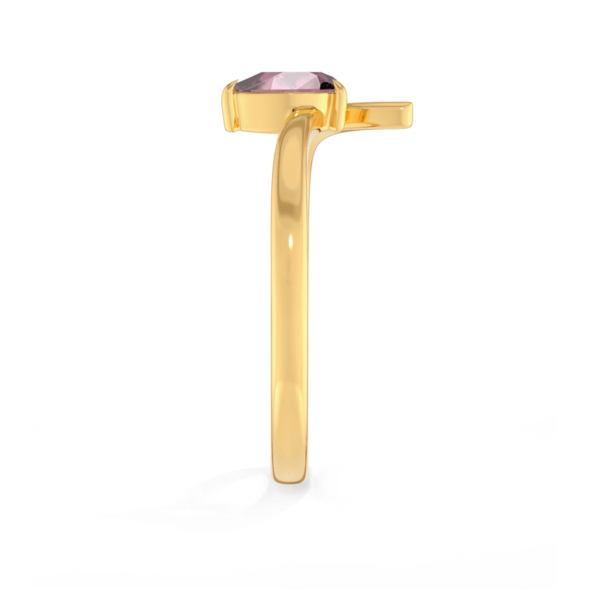 Natural Pink Tourmaline Cut Ring | 925 Sterling Silver-Gold Vermeil | Prong Set | Pack of 12