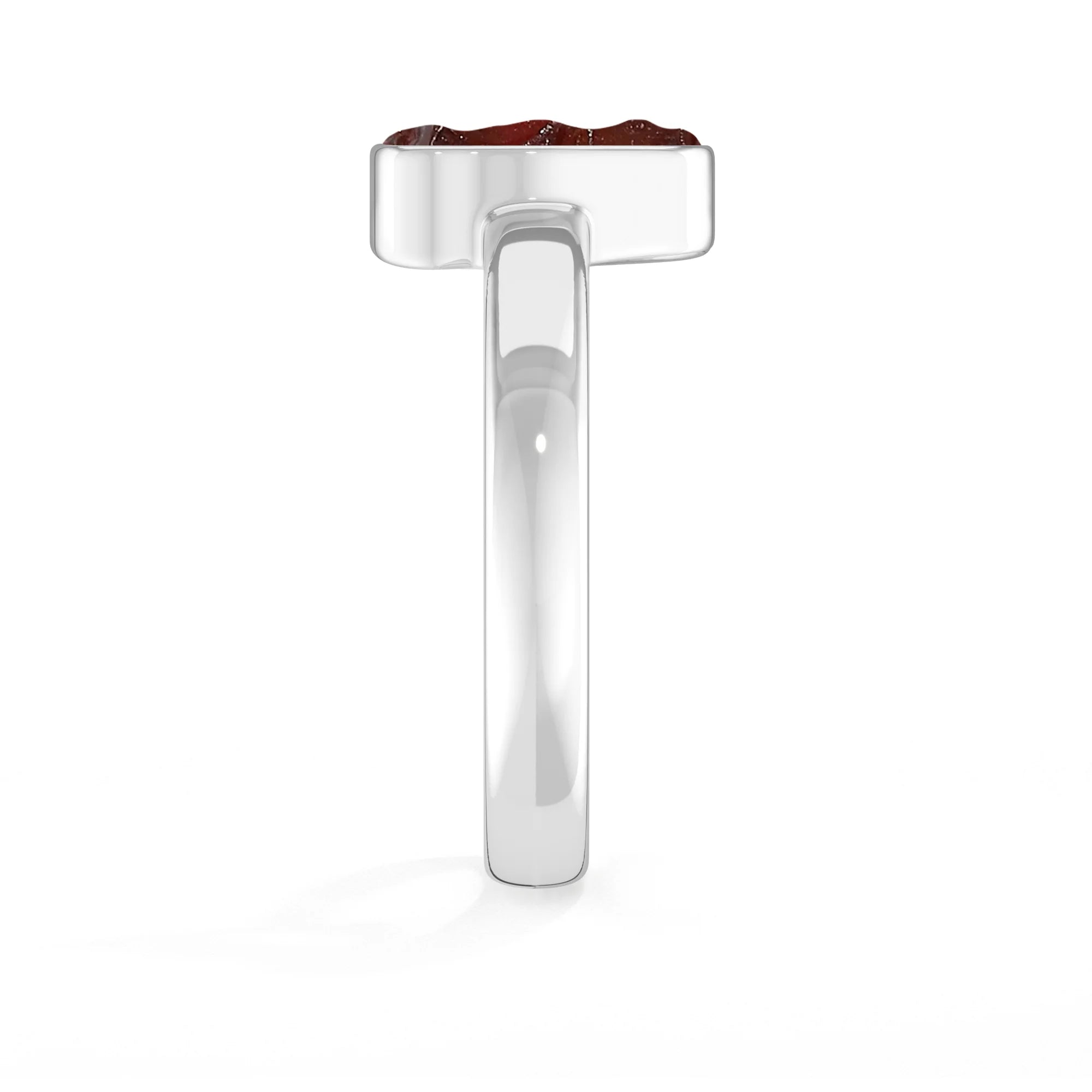 garnet bezel-set ring