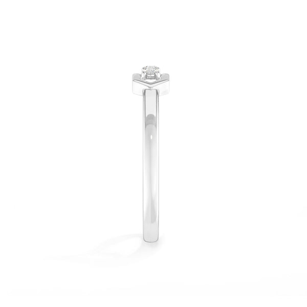 moissanite prong-set ring