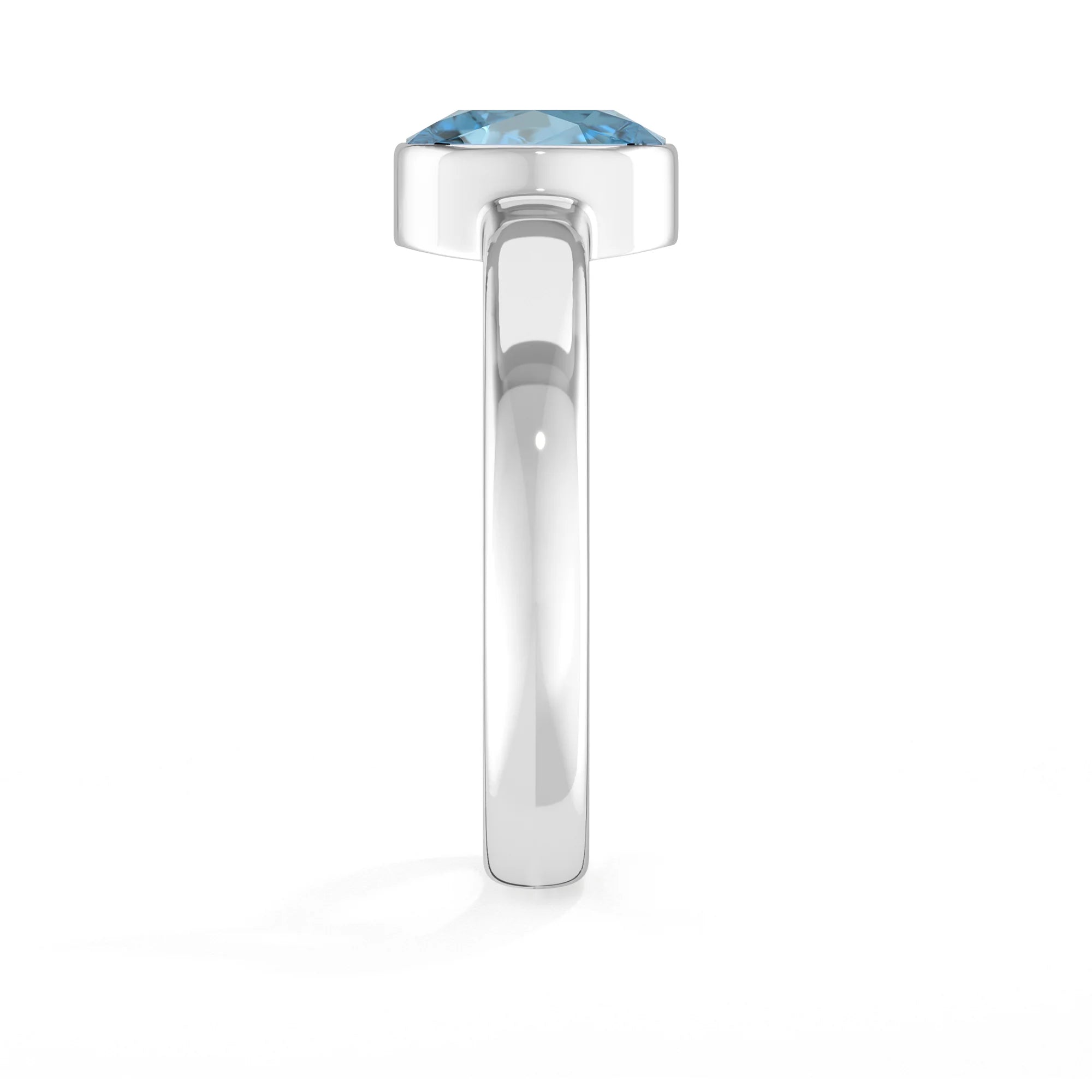 swiss blue topaz bezel-set ring