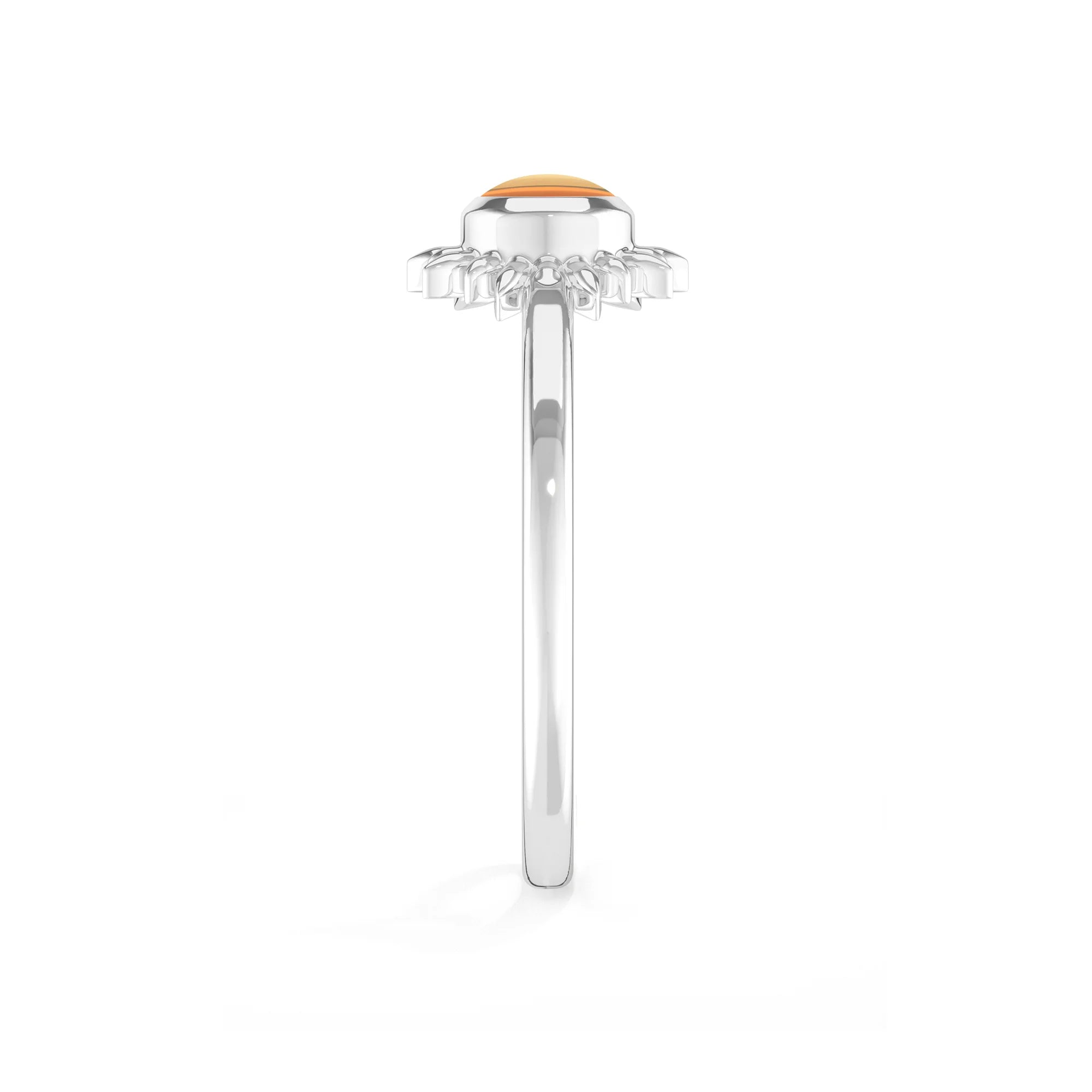 citrine bezel-set ring