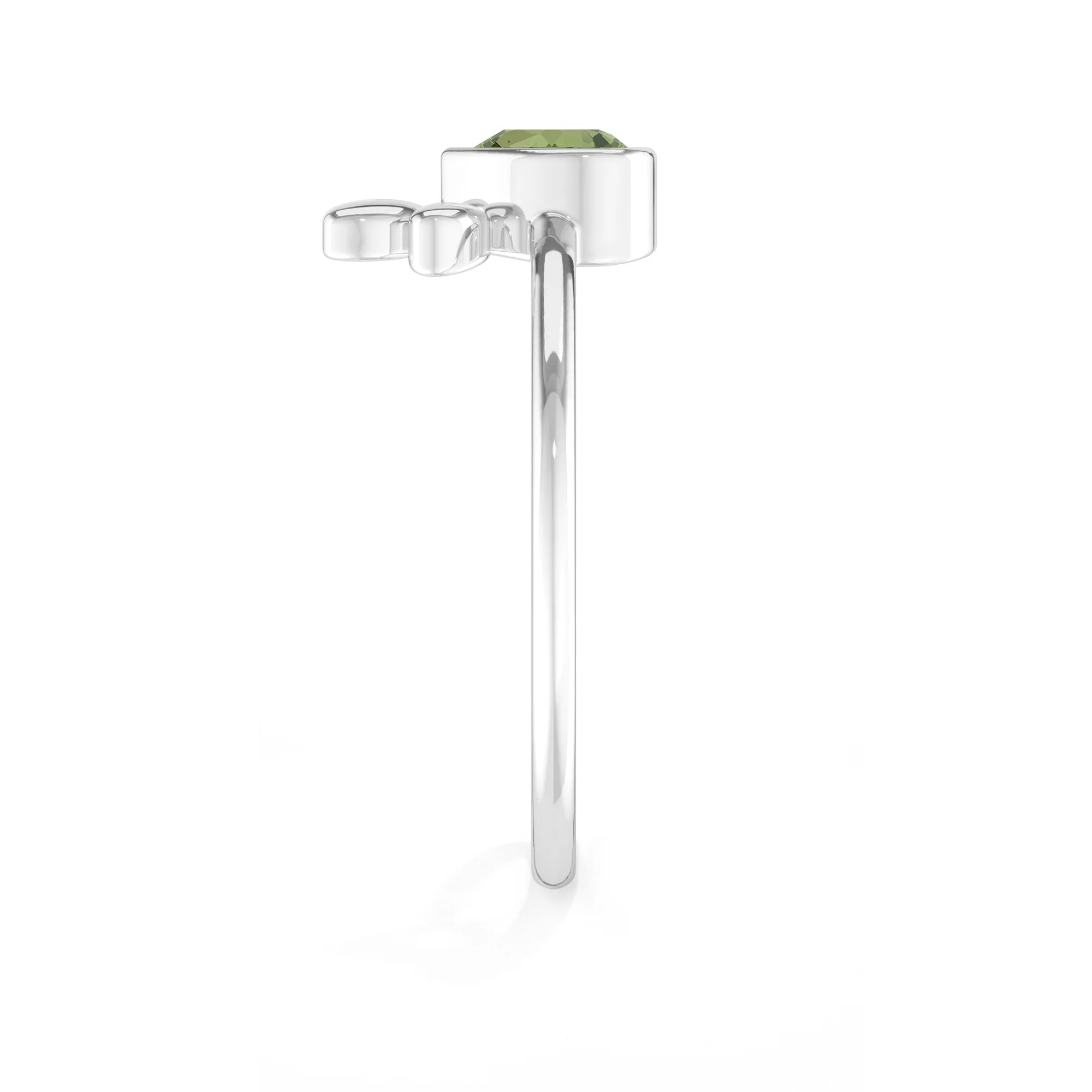 peridot stackable bezel-set ring