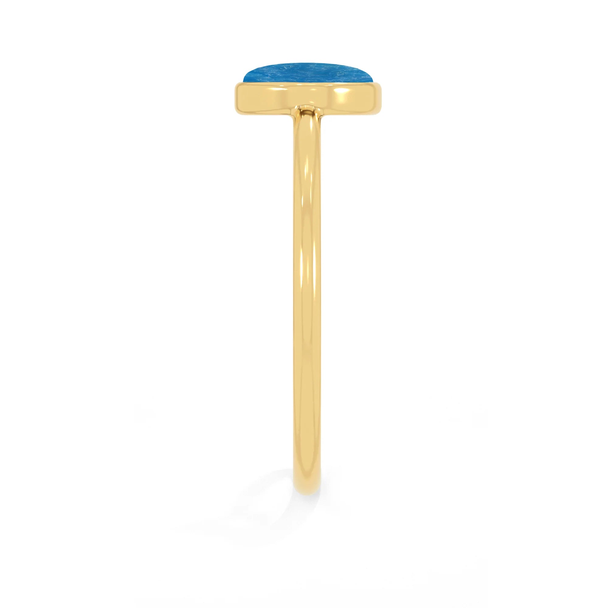 neon apatite stackable bezel-set ring