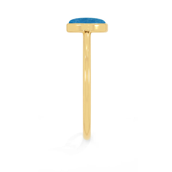 neon apatite stackable bezel-set ring