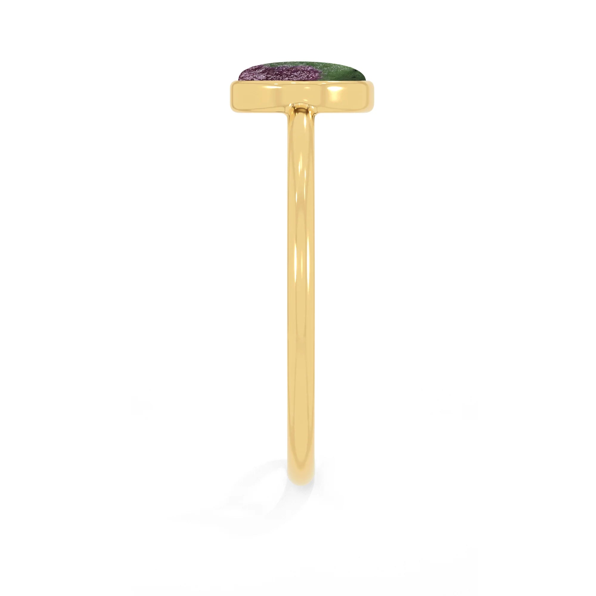 ruby zoisite stackable bezel-set ring