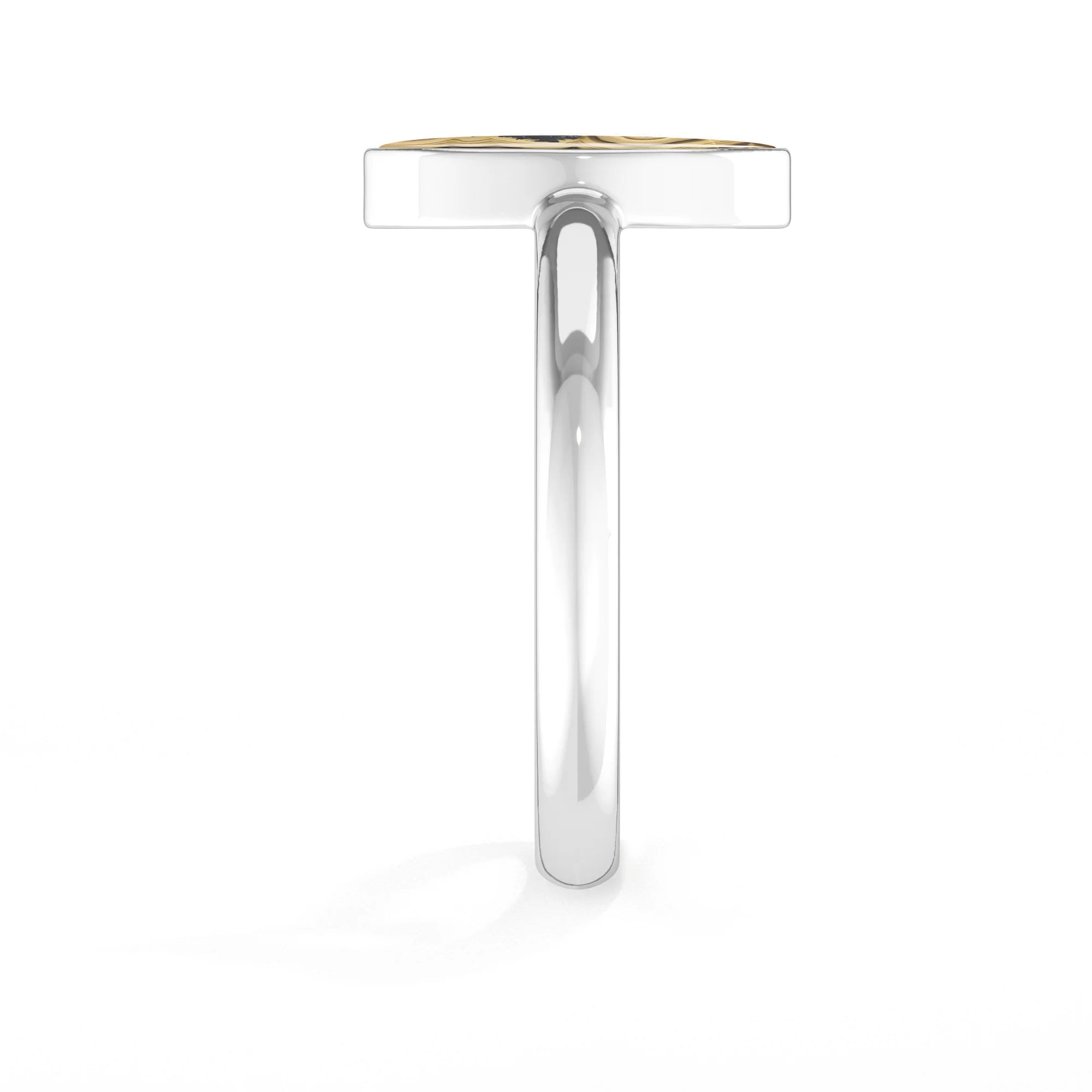 rose quartz bezel-set ring