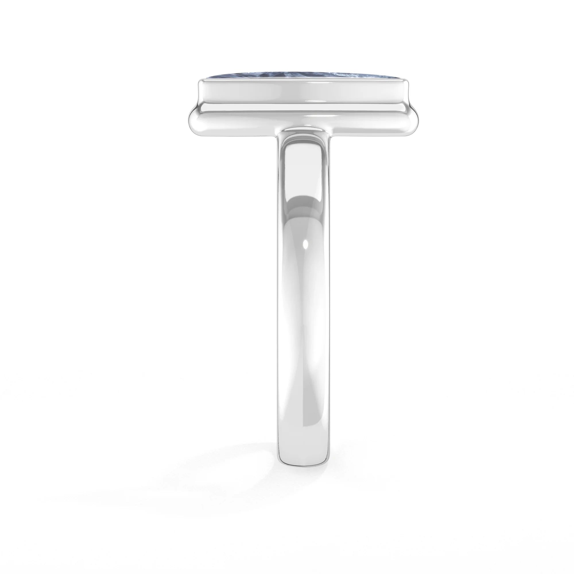 pietersite bezel-set ring