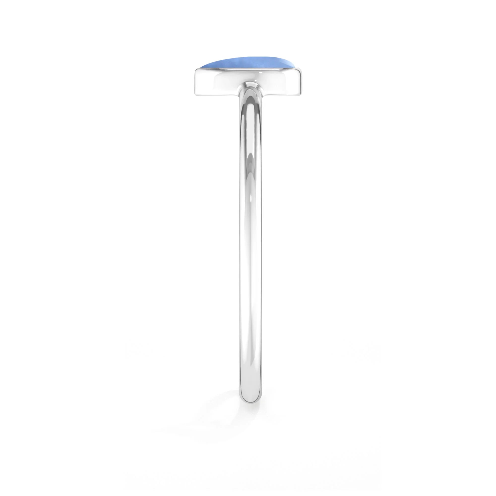 black tourmaline bezel-set ring