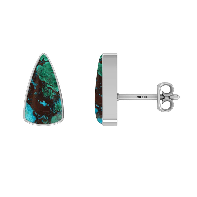 chrysocolla cab earrings