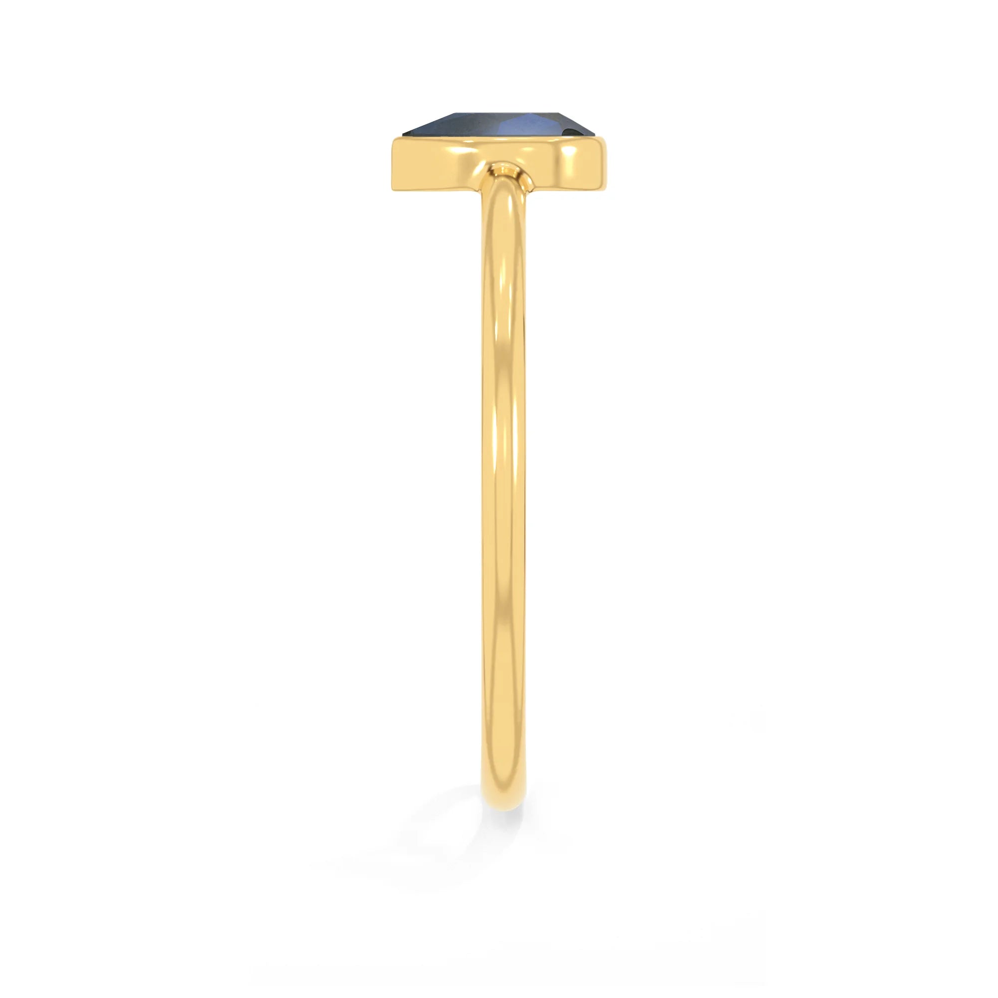 labradorite stackable bezel-set ring