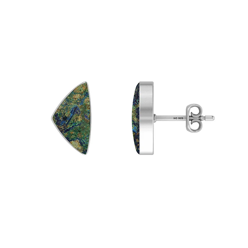 azurite malachite earrings