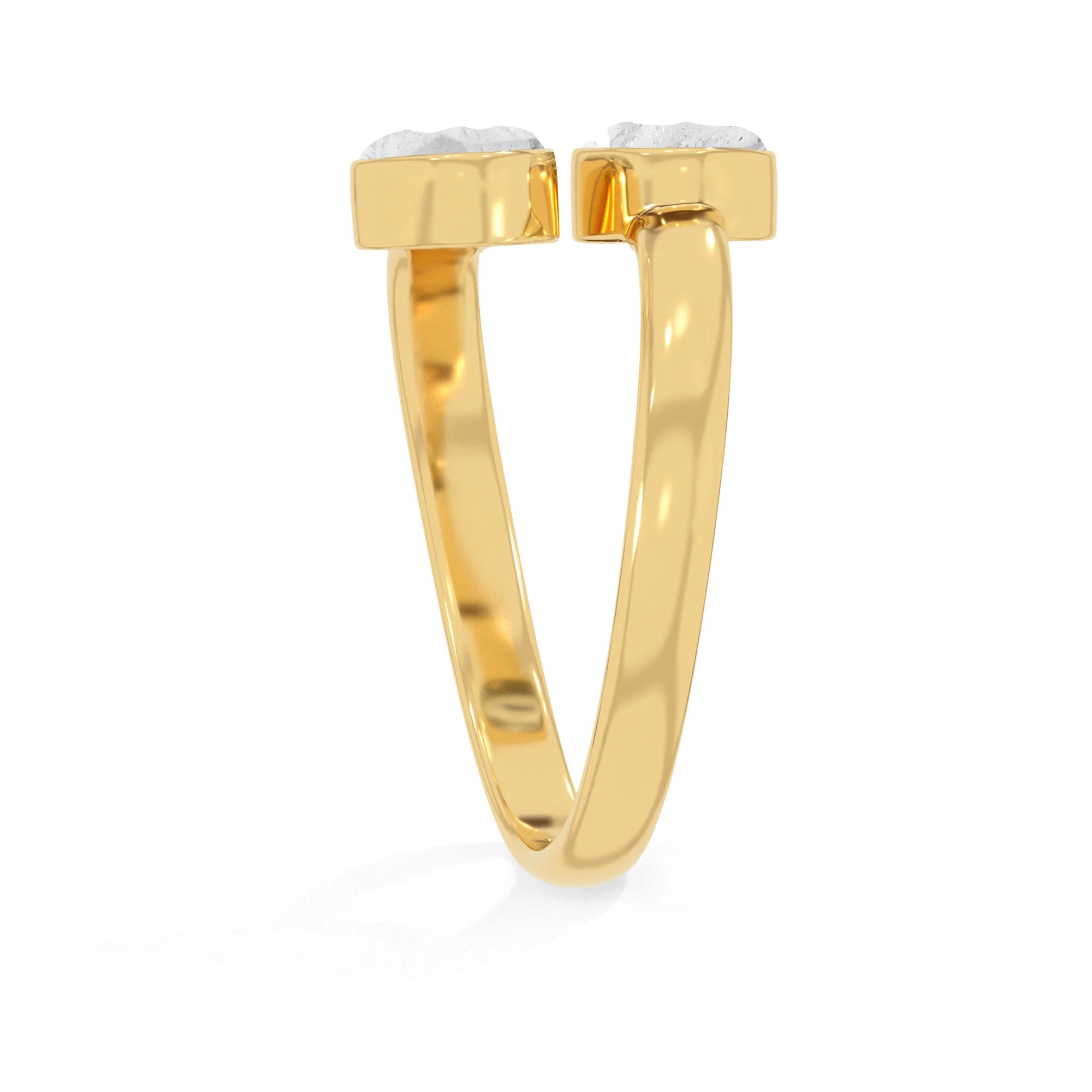 herkimer bezel-set ring