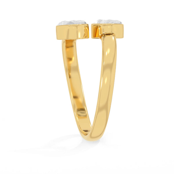herkimer bezel-set ring