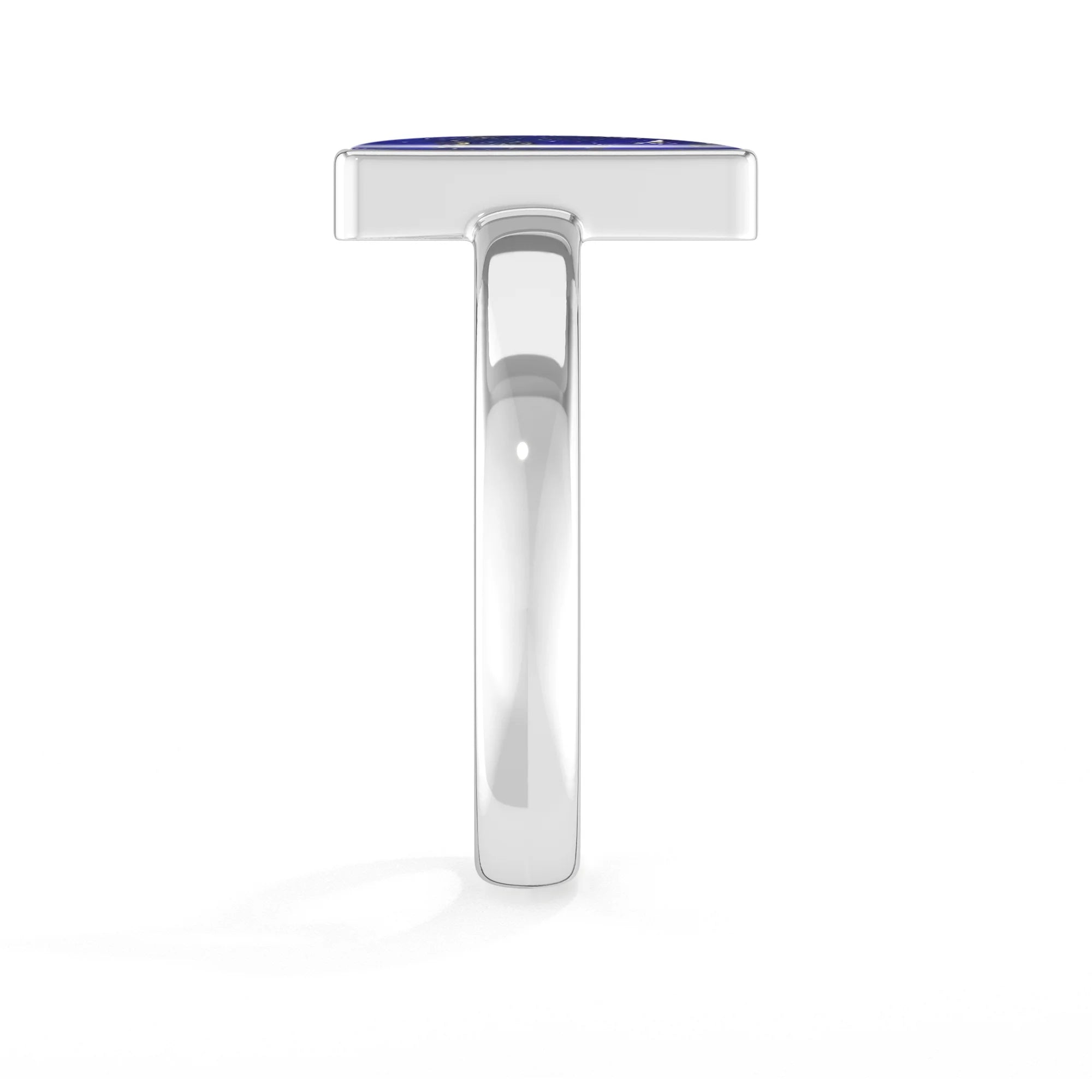 lapis-lazuli bezel-set ring