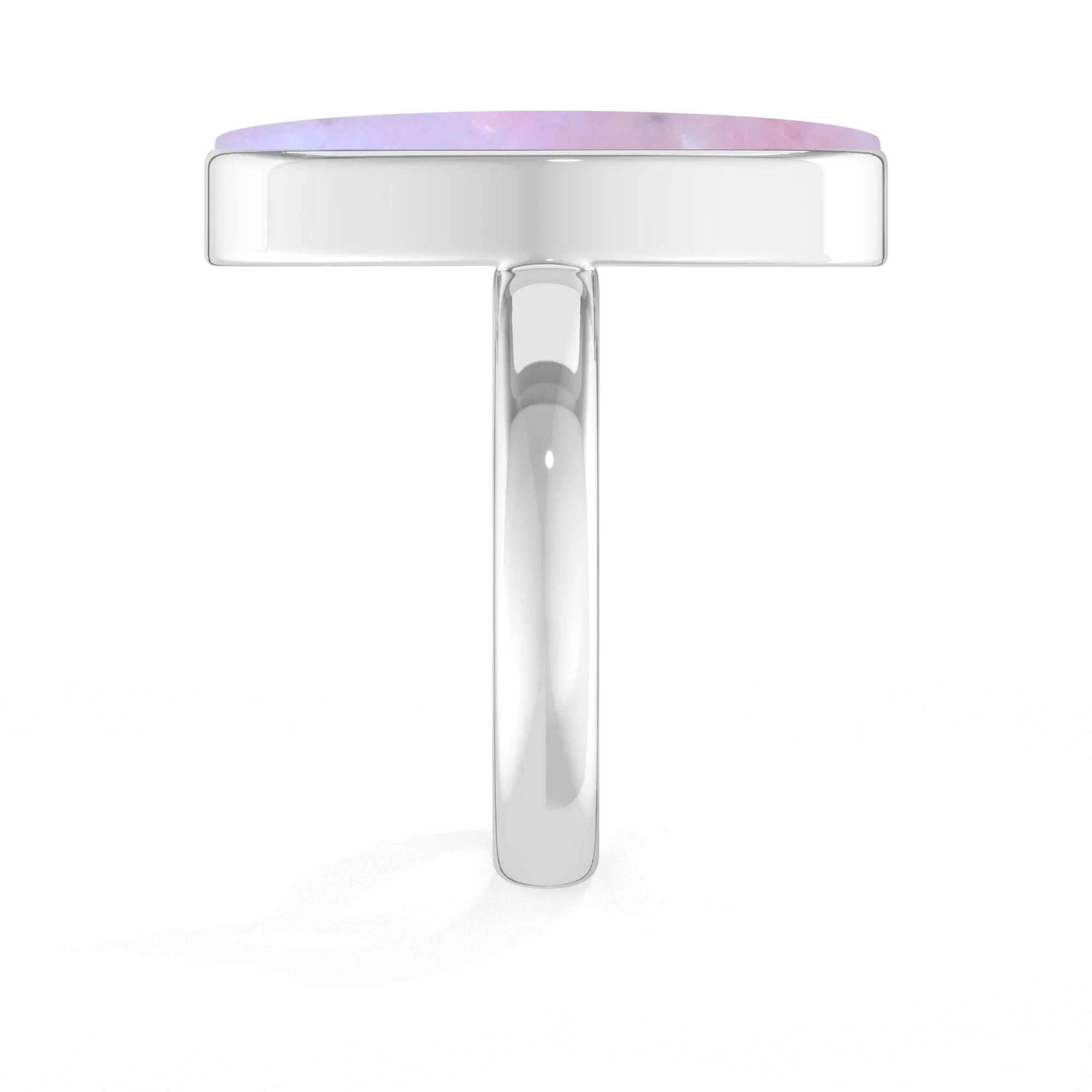 pink-moonstone bezel-set ring