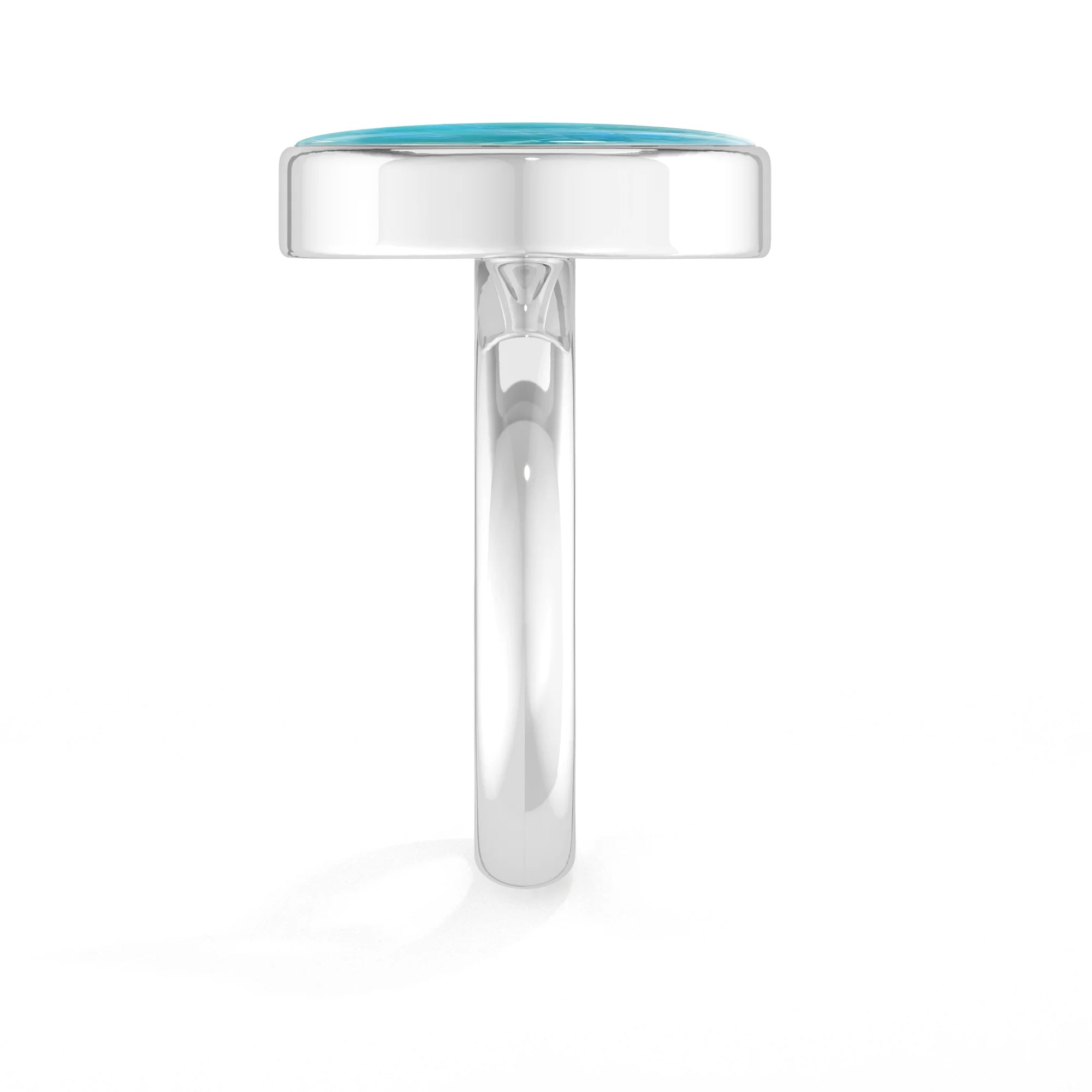 green-moonstone bezel-set ring