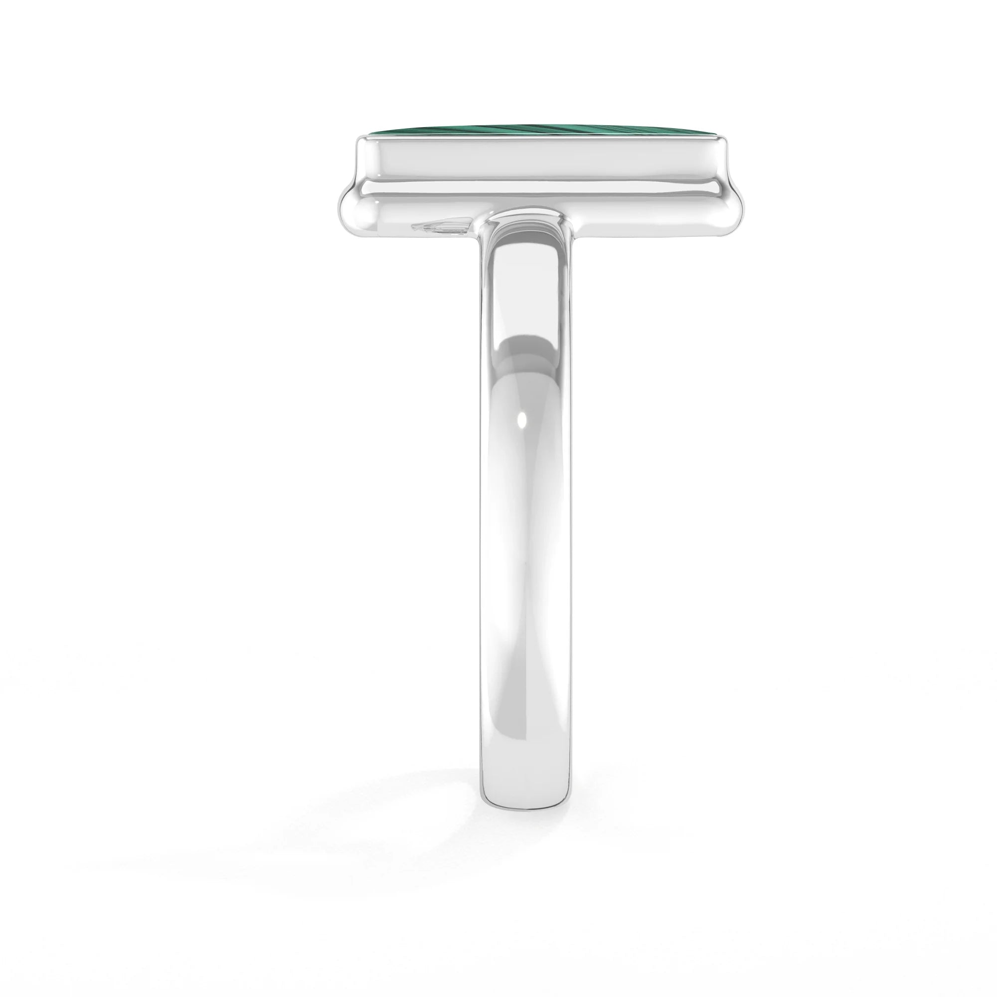 malachite bezel-set ring