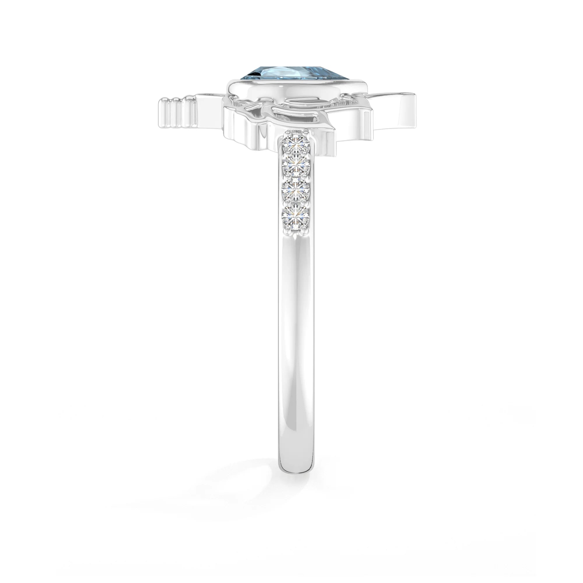 sky blue topaz bezel-set ring