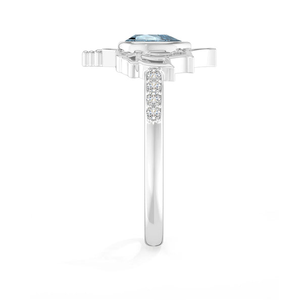 sky blue topaz bezel-set ring