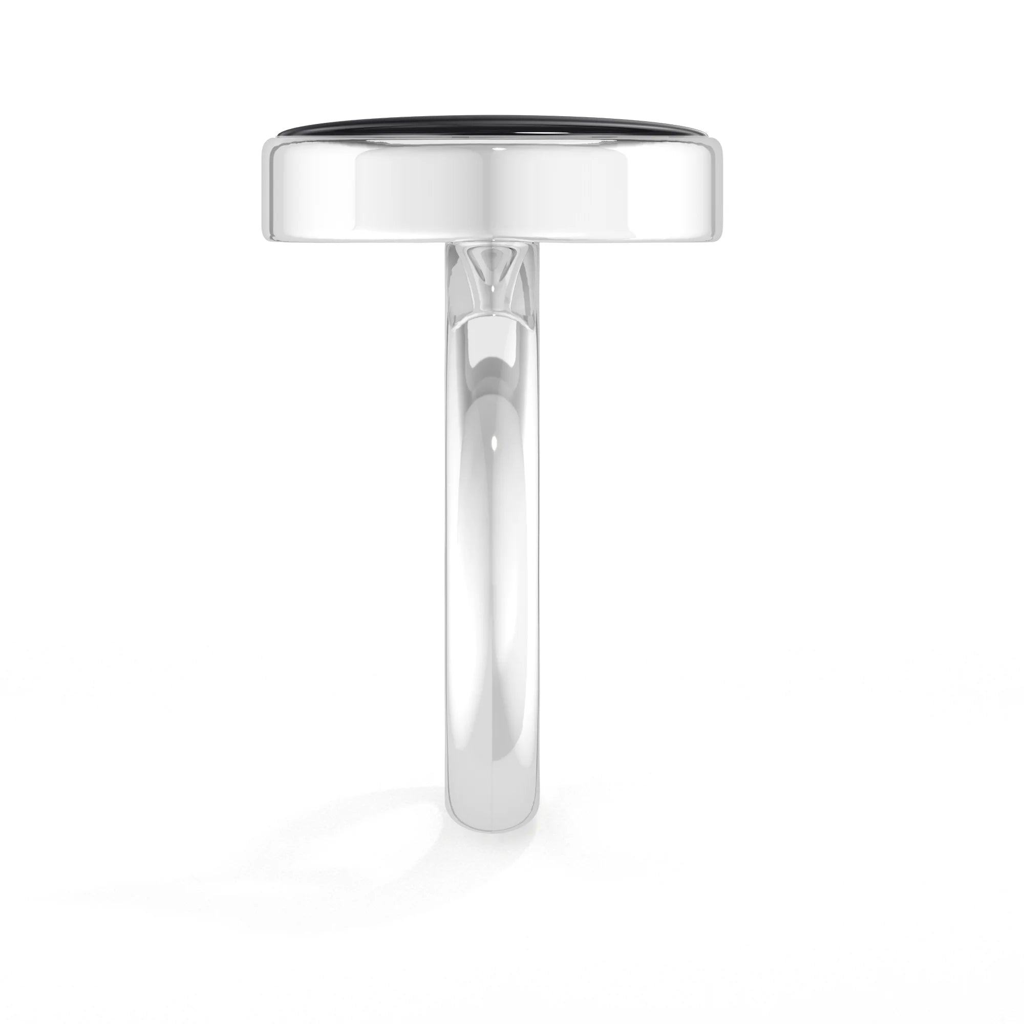 shungite bezel-set ring