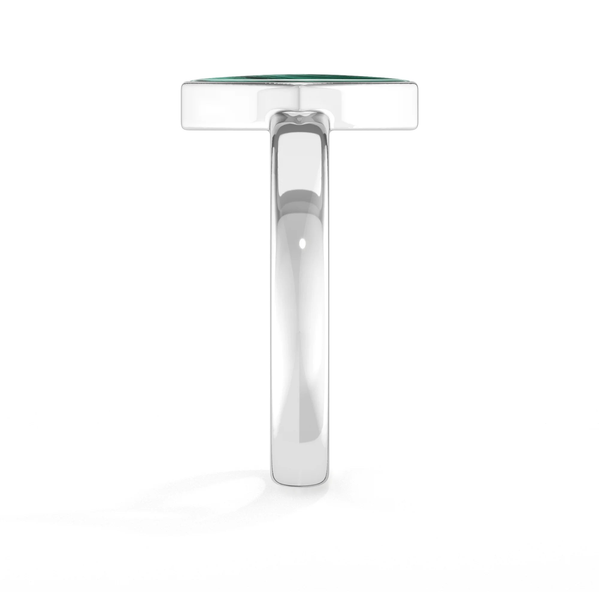 malachite bezel-set ring