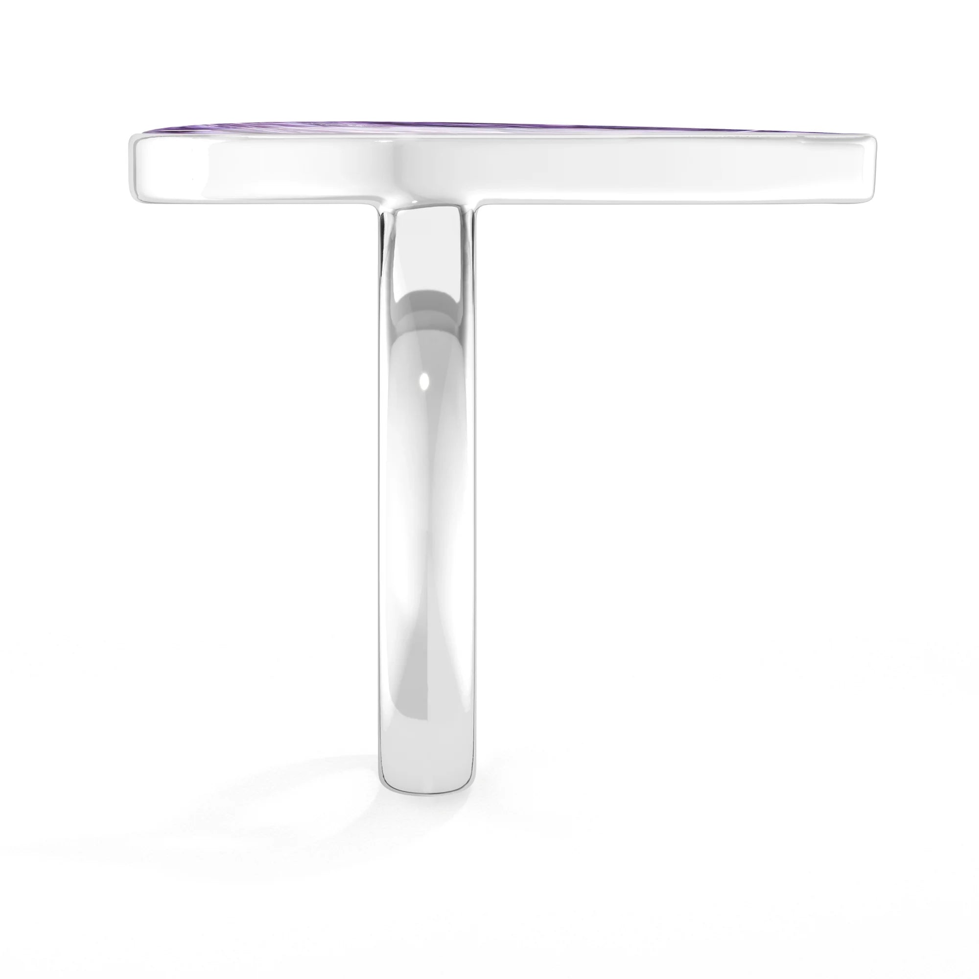 charoite bezel-set ring