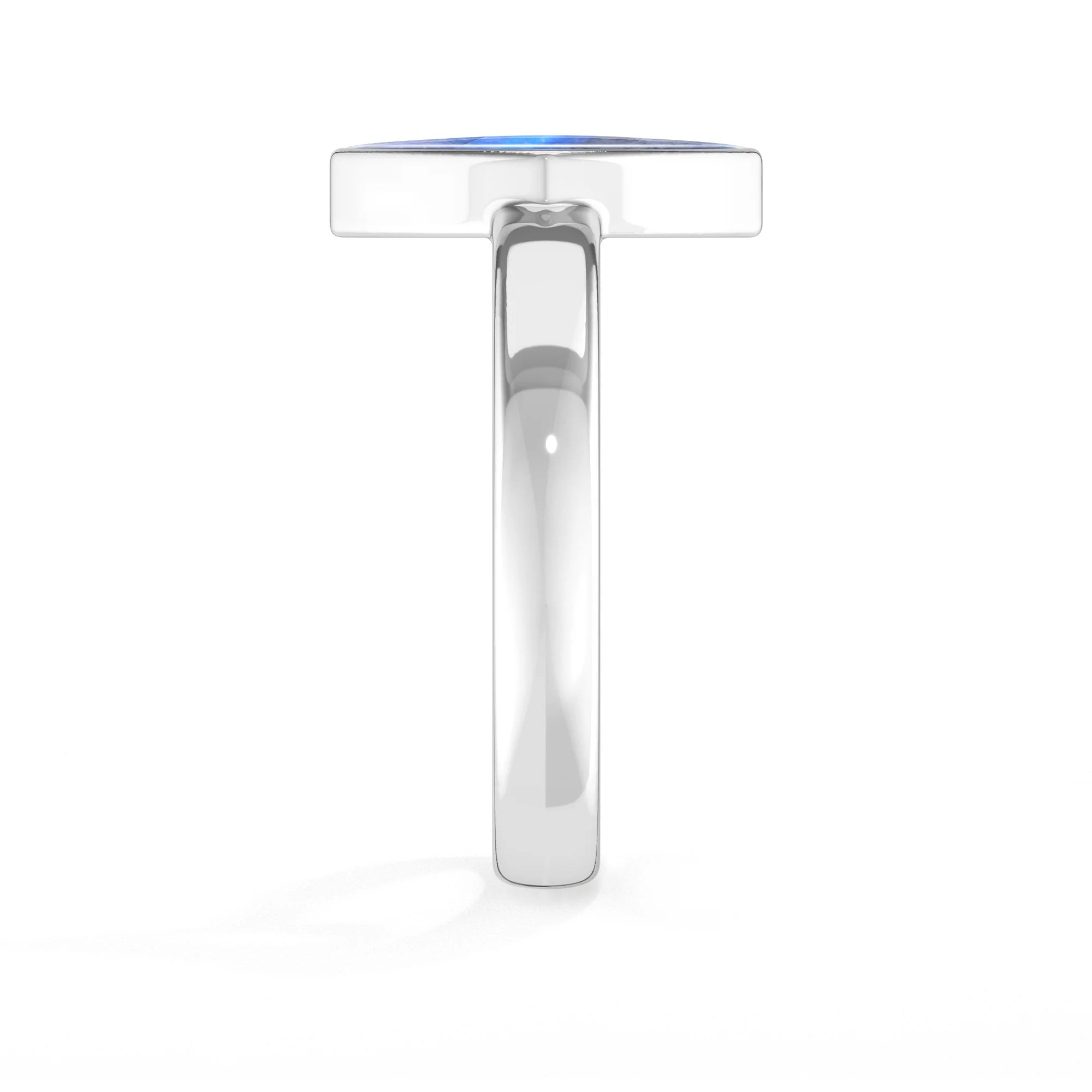 blue-moonstone bezel-set ring