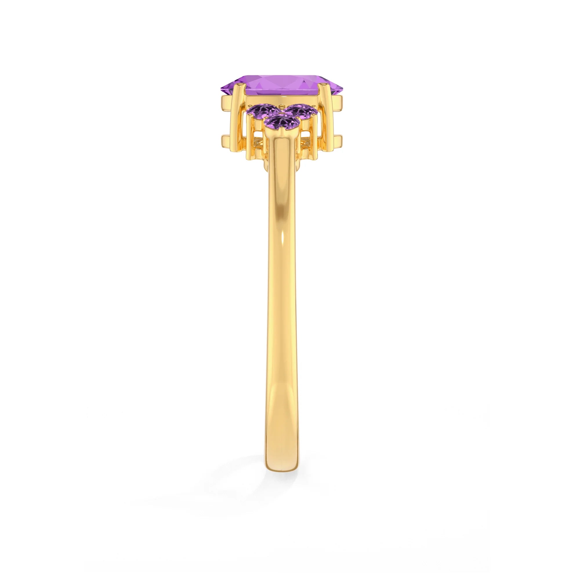 amethyst prong-set ring