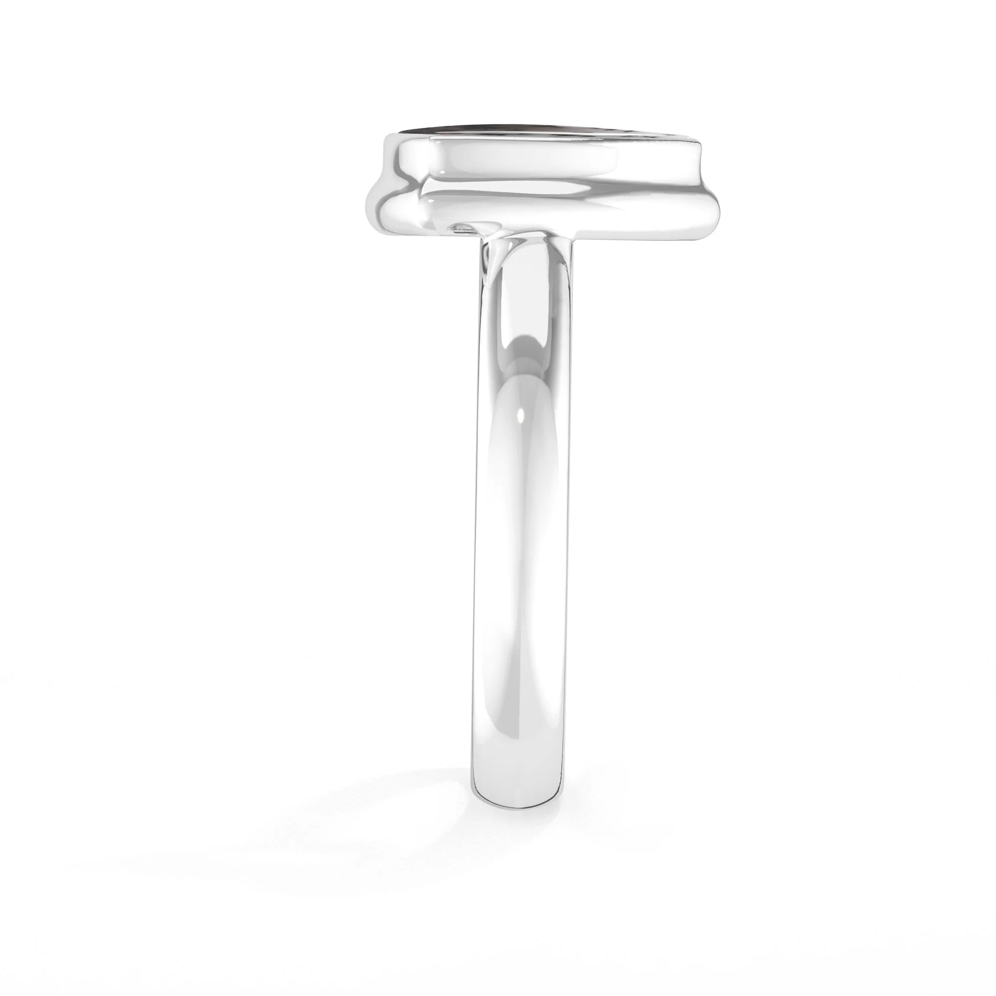 dendritic-opal bezel-set ring