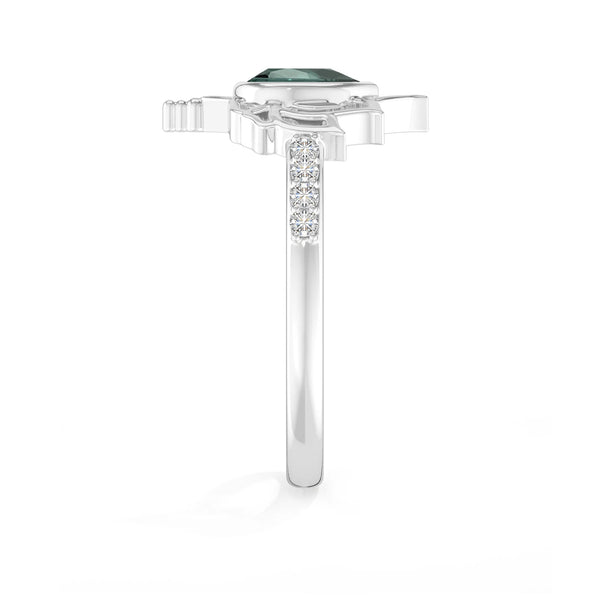 multi tourmaline bezel-set ring