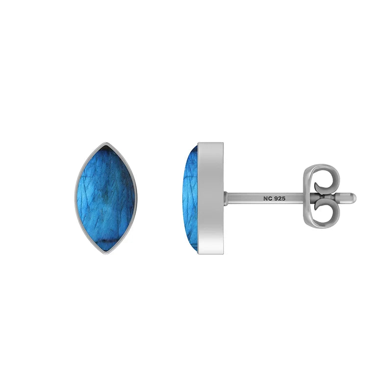 labradorite cab earrings