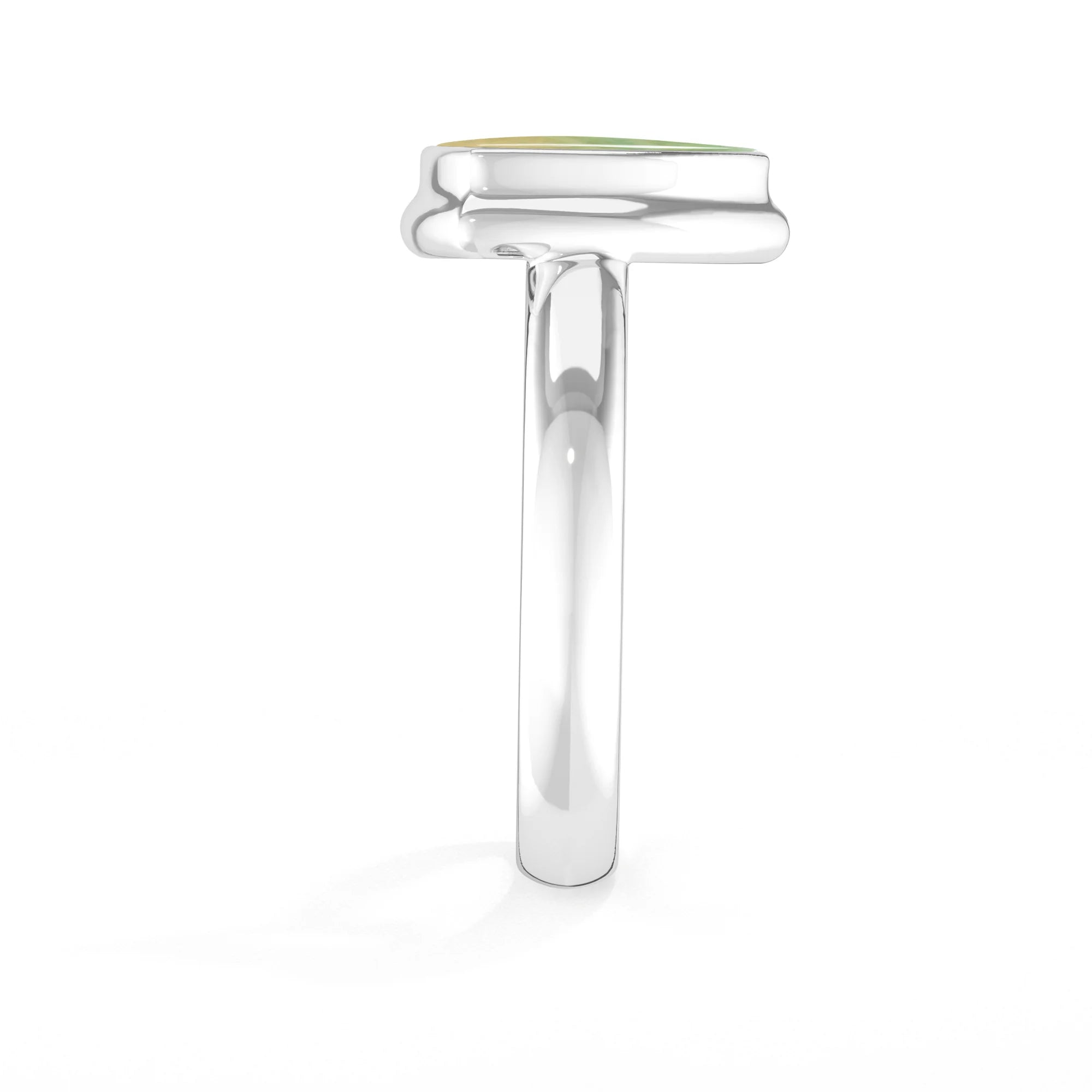 fluorite bezel-set ring