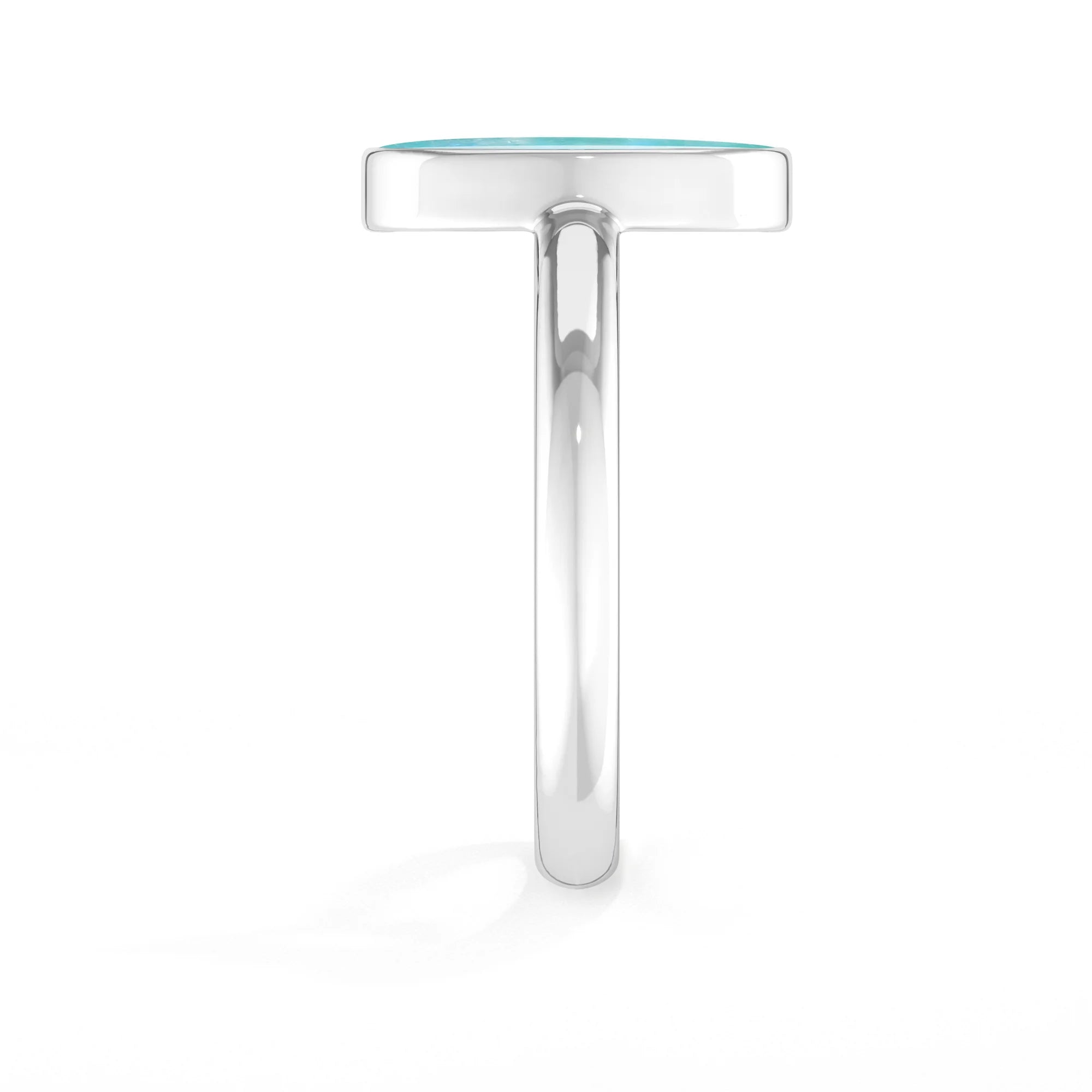 red green-moonstone bezel-set ring