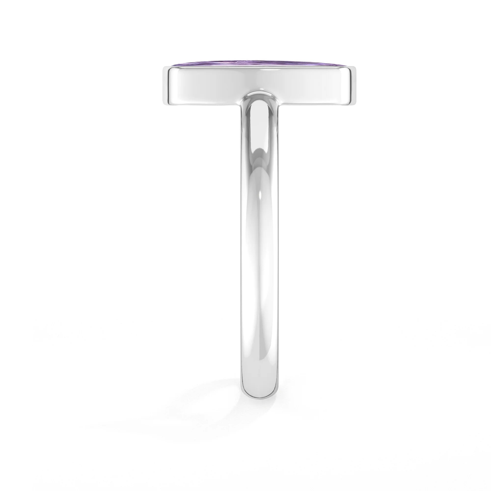 charoite bezel-set ring