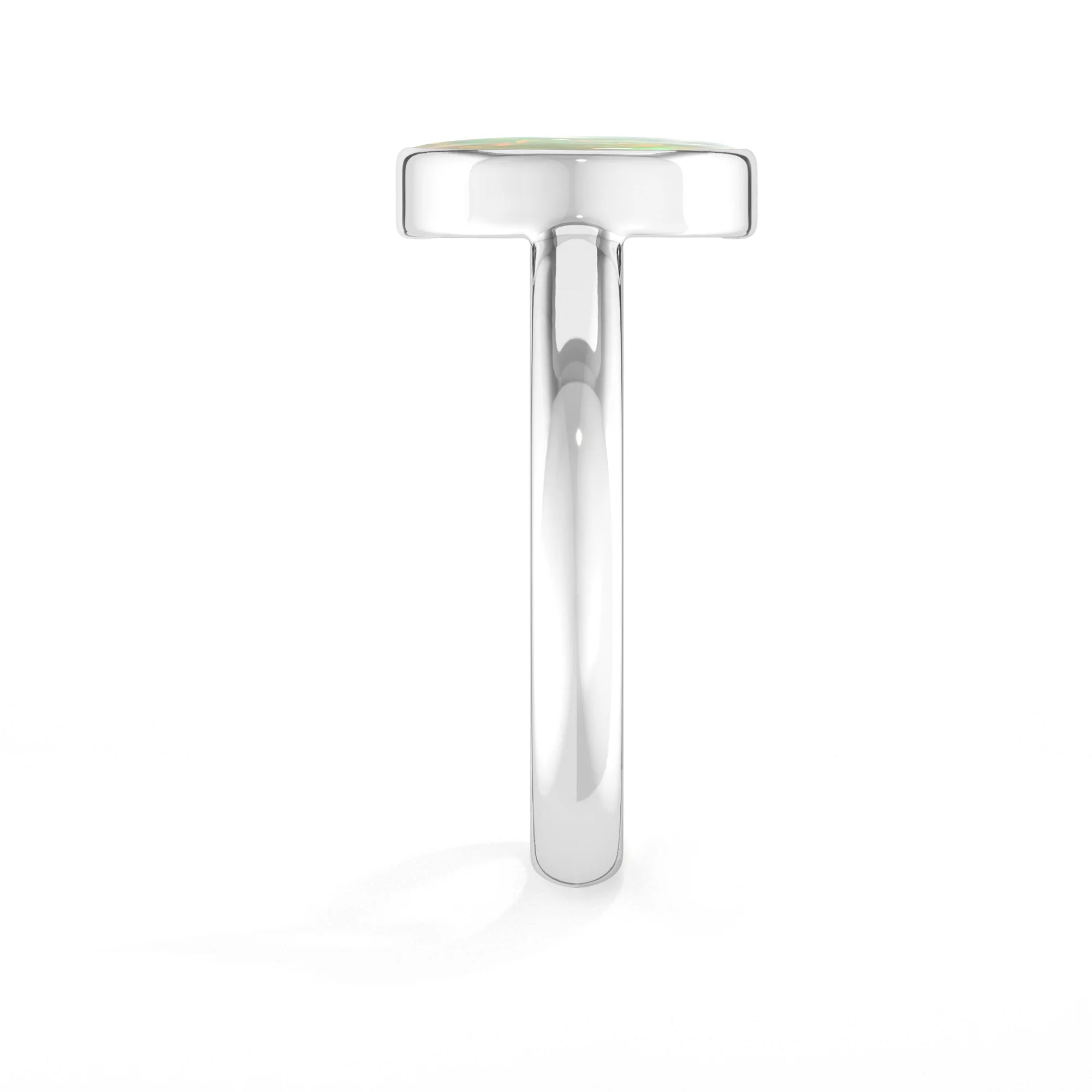 ethiopian opal bezel-set ring