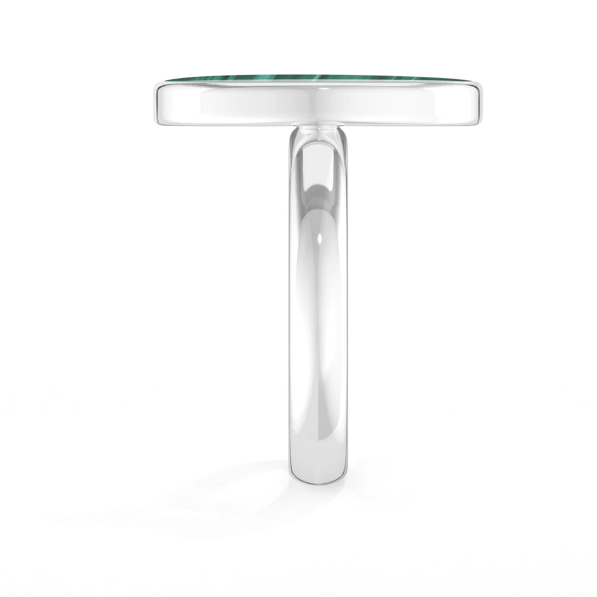 malachite bezel-set ring