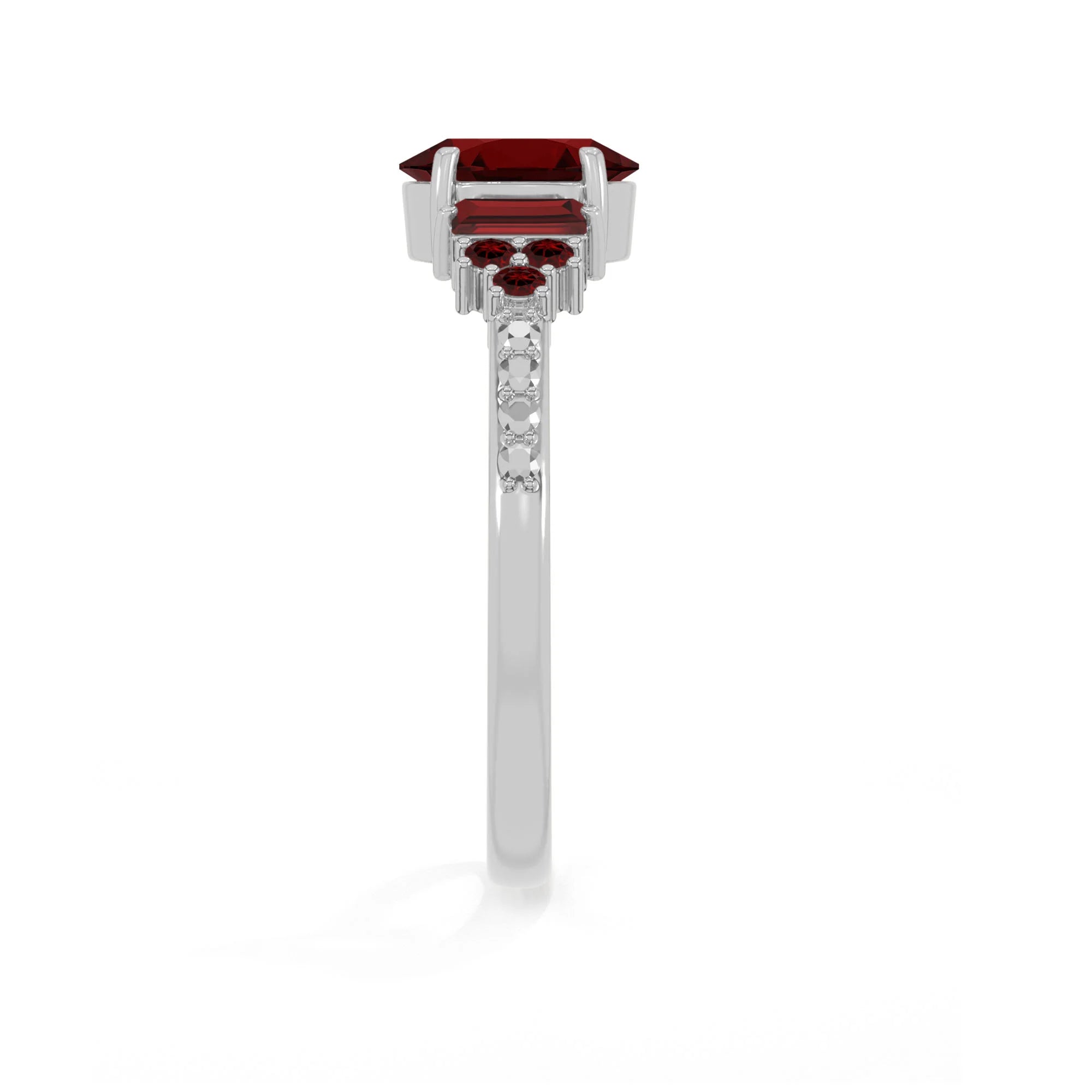 garnet prong-set ring